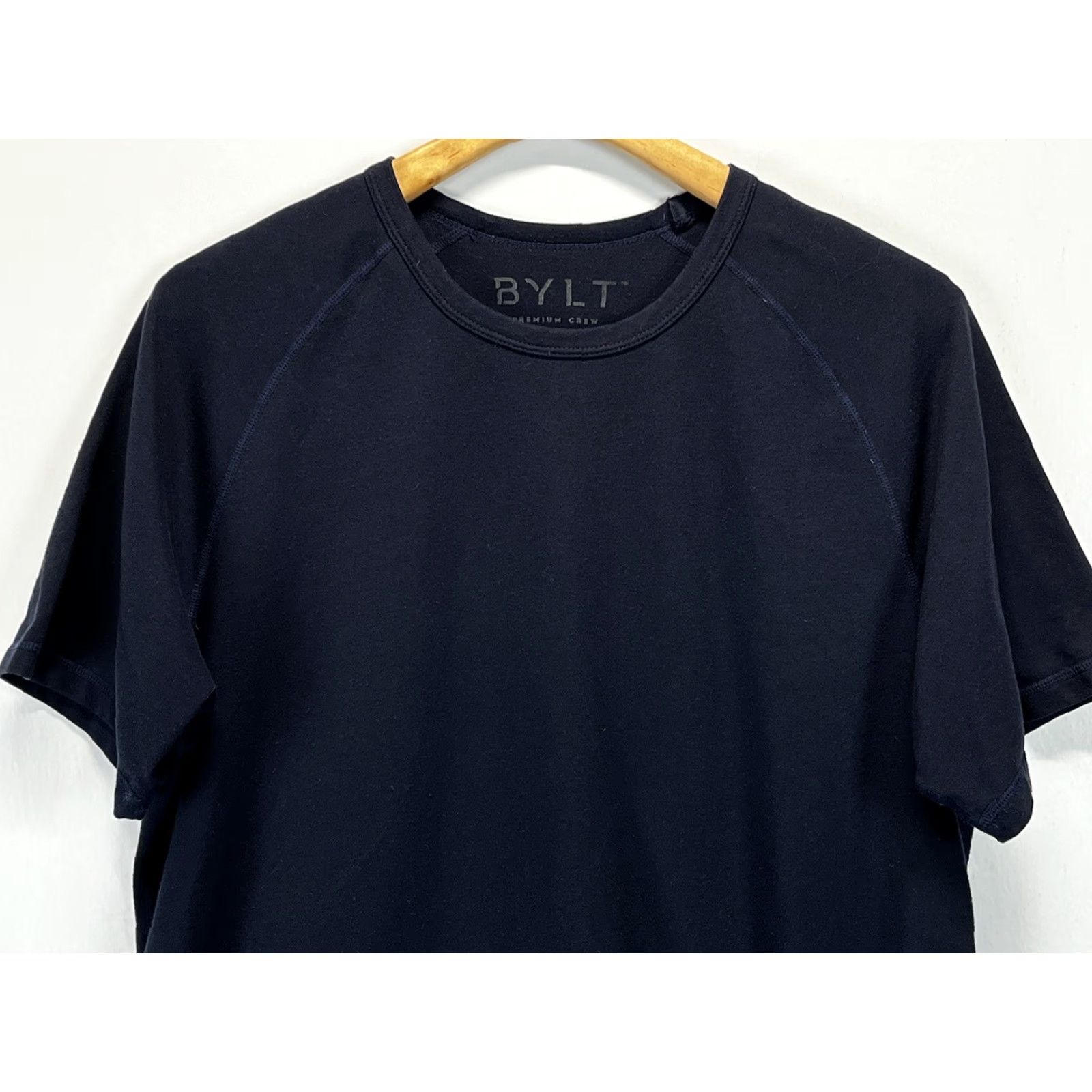 Vintage BYLT T-Shirt Crew Neck Men L Dark Navy Short Sleeve Cotton Blend Solid Basic Staple Capsule Size US L / EU 52-54 / 3 - 3 Thumbnail