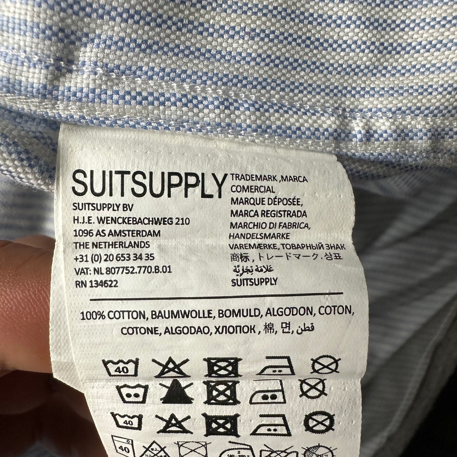 Suitsupply Suitsupply Traveller Extra Slim Fit Dress Shirt Men XL 17 43 Size US XL / EU 56 / 4 - 7 Thumbnail