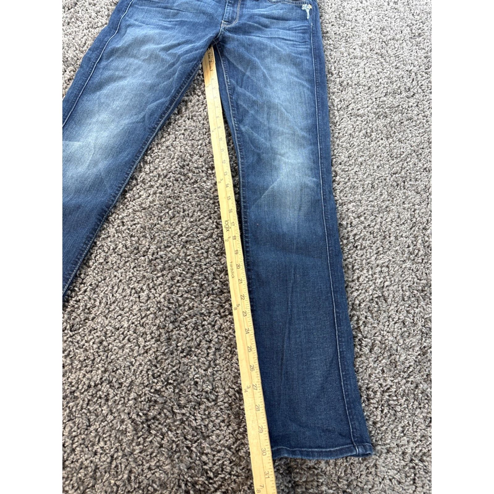 7 For All Mankind Seven for All Mankind Modern Straight Jeans Womens 31x30 Dark Wash Jeans Size 24" / US 00 / IT 34 - 2 Thumbnail