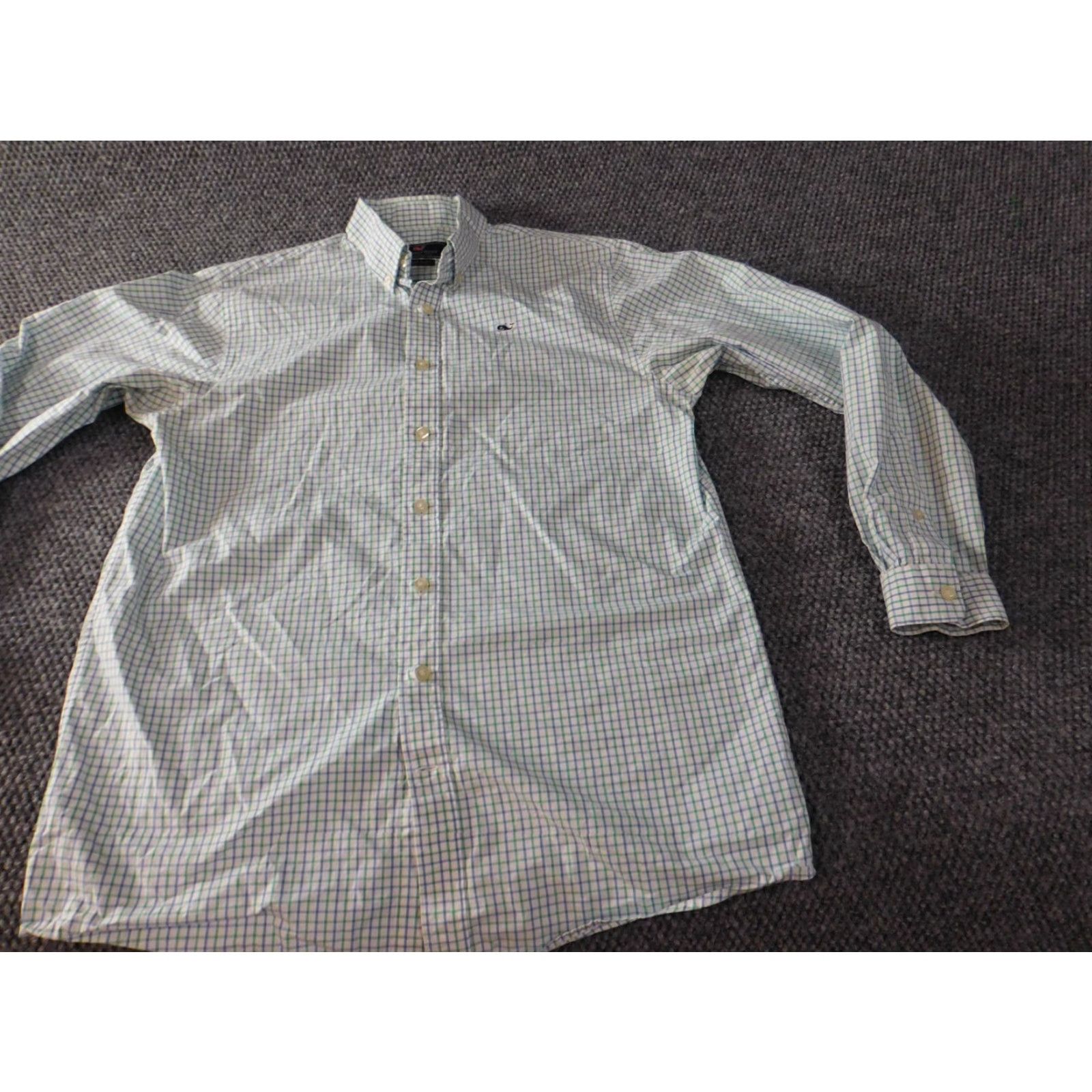 Vineyard Vines Vineyard Vines Shirt Womens XL Green Plaid Button-Up Long Sleeve Collared Cotton Rayon Casual Whale Logo Womens Size XL / US 12-14 / IT 48-50 - 3 Thumbnail
