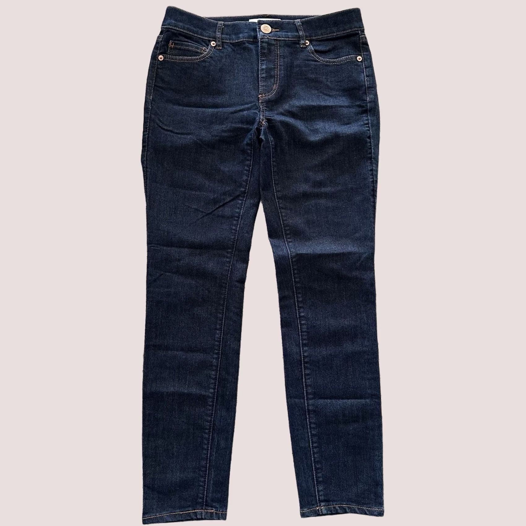 Loft LOFT Ann Taylor Loft Modern Jeans Skinny Womens 2 26x25 Dark Wash Stretch Denim 5-Pocket Womens Jeans Size 26" / US 2 / IT 38 - 1 Thumbnail