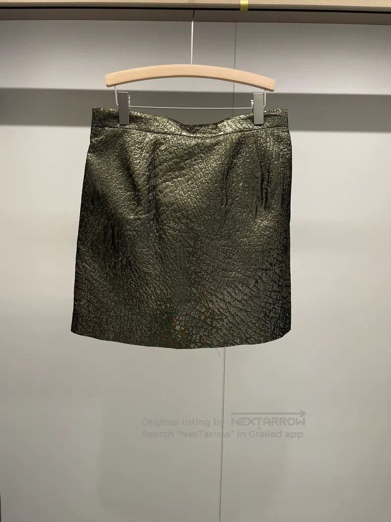 Brunello Cucinelli Brunello Cucinelli Military Green Gold Metallic Polyester Size 27" / US 4 / IT 40 - 2 Thumbnail