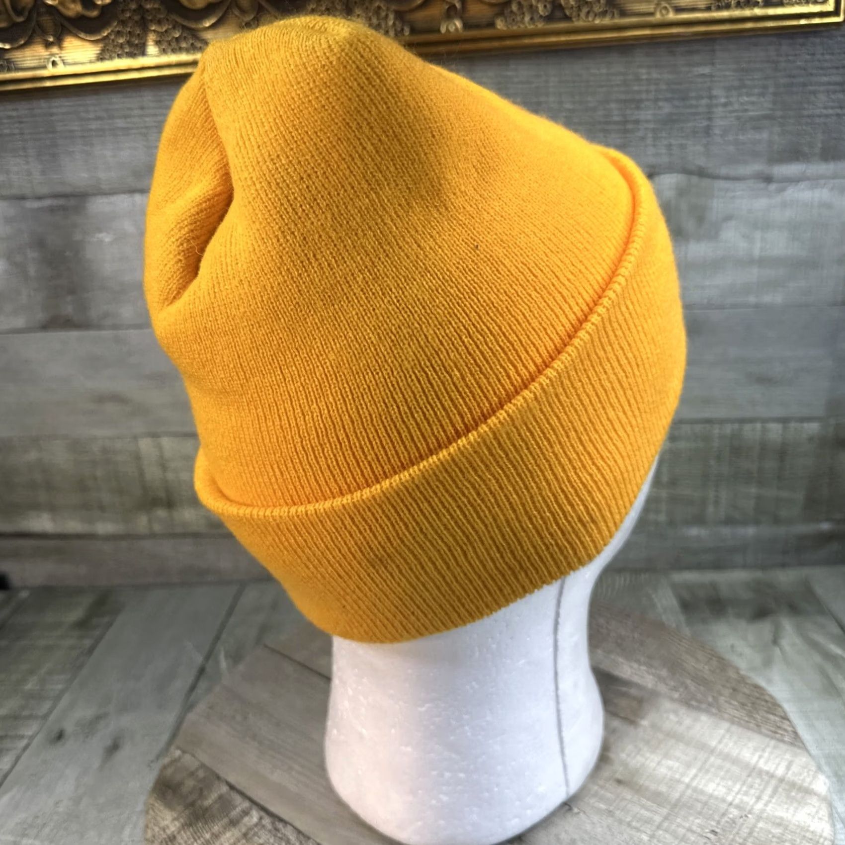 Vintage Symbol Men Beanie Winter Chinese Energy Symbol One Size Yellow Mens Size ONE SIZE - 6 Thumbnail