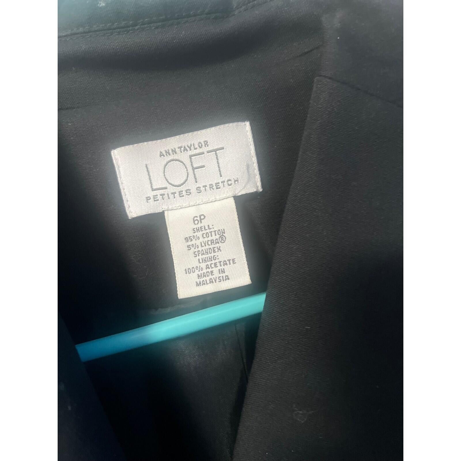 Other Ann Taylor Loft Petites Black Trench Coat Trim Size 6P Size M / US 6-8 / IT 42-44 - 9 Thumbnail