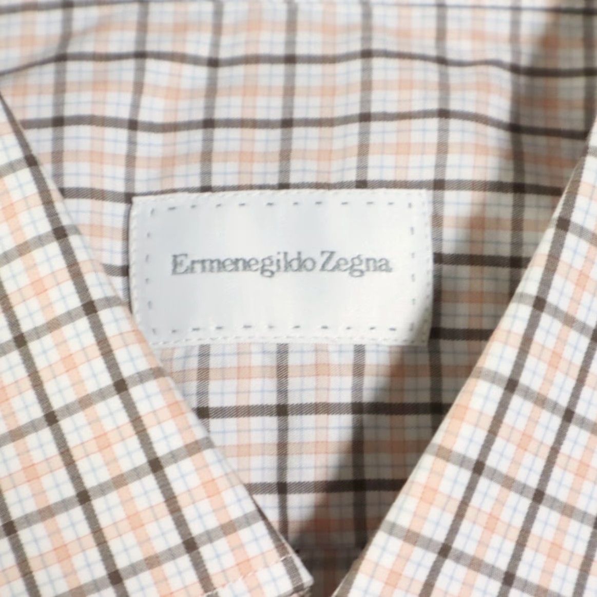 Ermenegildo Zegna VINTAGE Ermenegildo Zegna 41/16 Regular Fit Dress Cotton Gingham Long Sleeve Button Up Shirt Mens L Size 42R - 5 Thumbnail