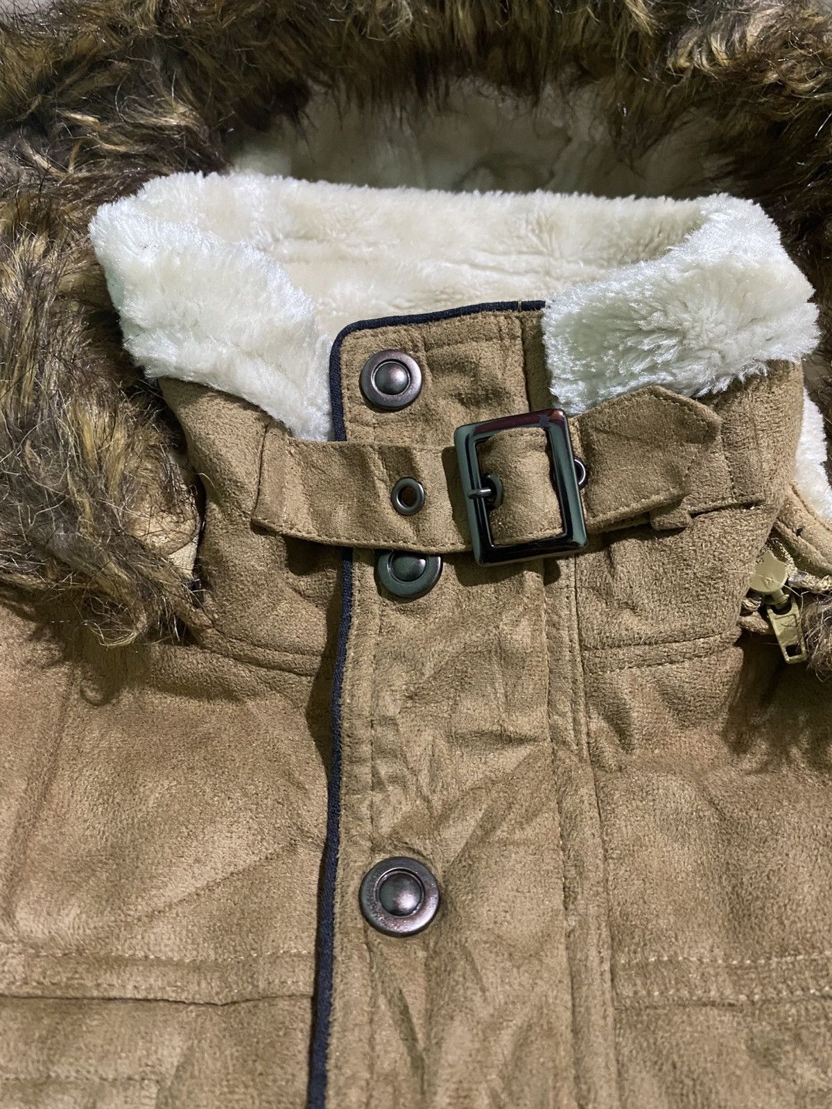 Le Grande Bleu (L.G.B.) ROUSHATTE SUEDE FUR PUNK GOTHIC JACKET Size US L / EU 52-54 / 3 - 3 Thumbnail