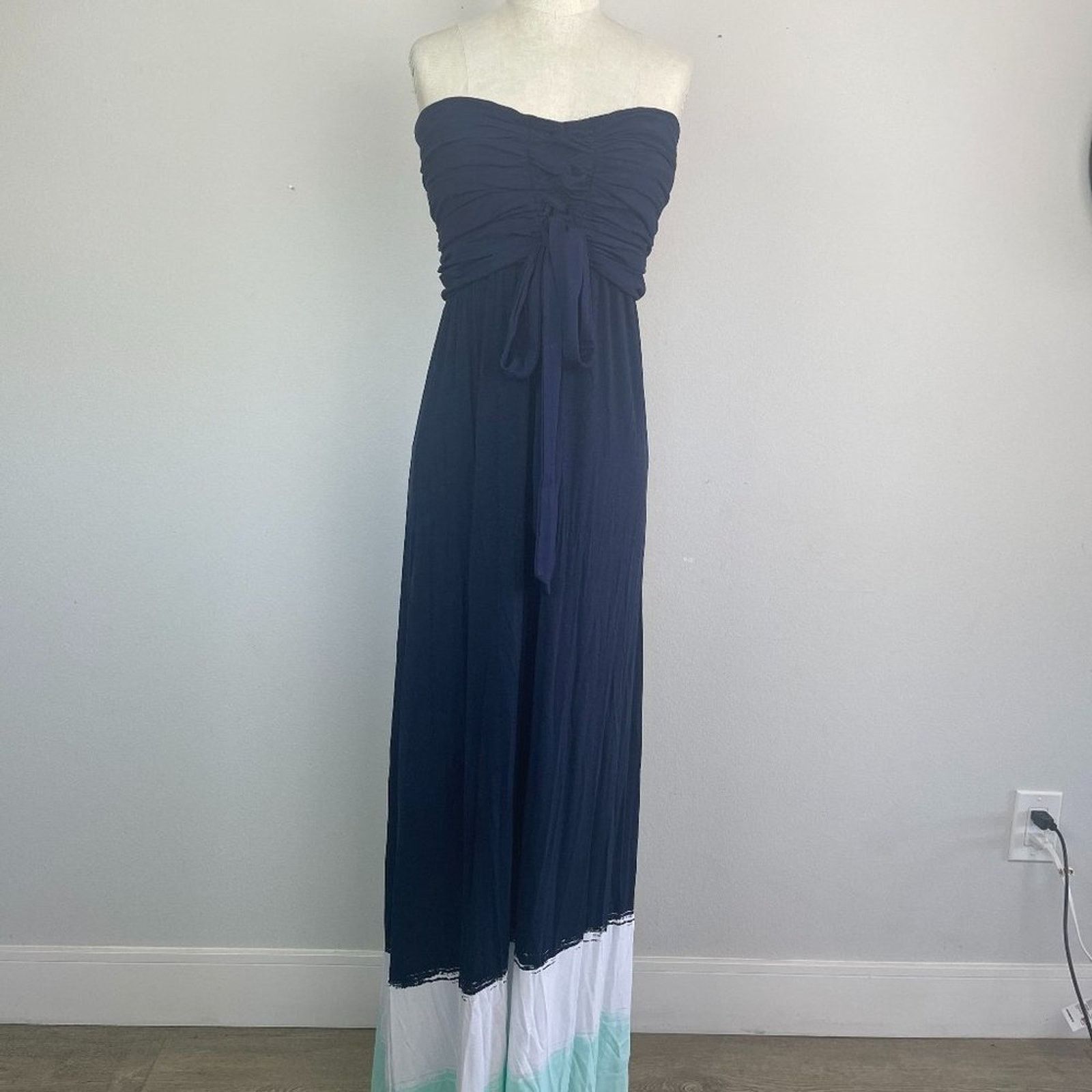Other Jean West Navy Multiway Maxi Dress, Size L Size L / US 10 / IT 46 - 4 Thumbnail