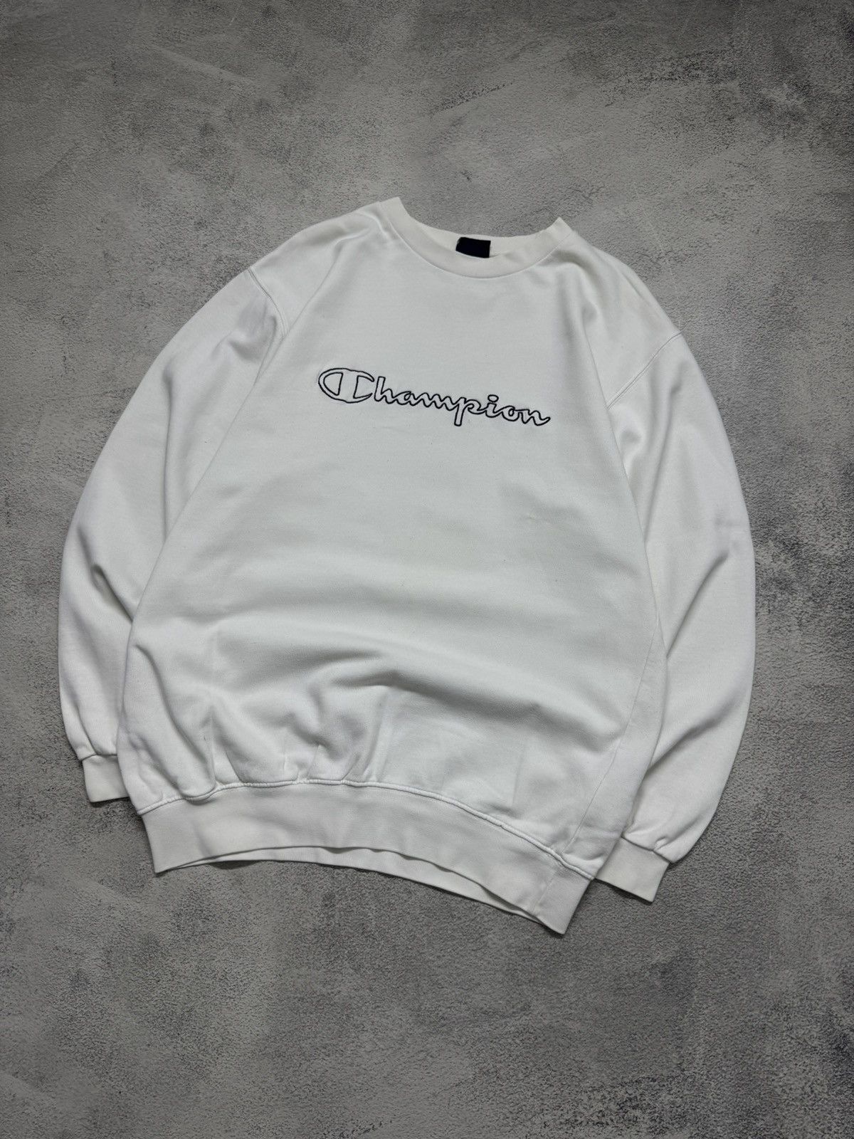 Champion Vintage Y2k Champion 🤍 Spell Out Big Logo Sweatshirt 90’s Size US L / EU 52-54 / 3 - 3 Thumbnail