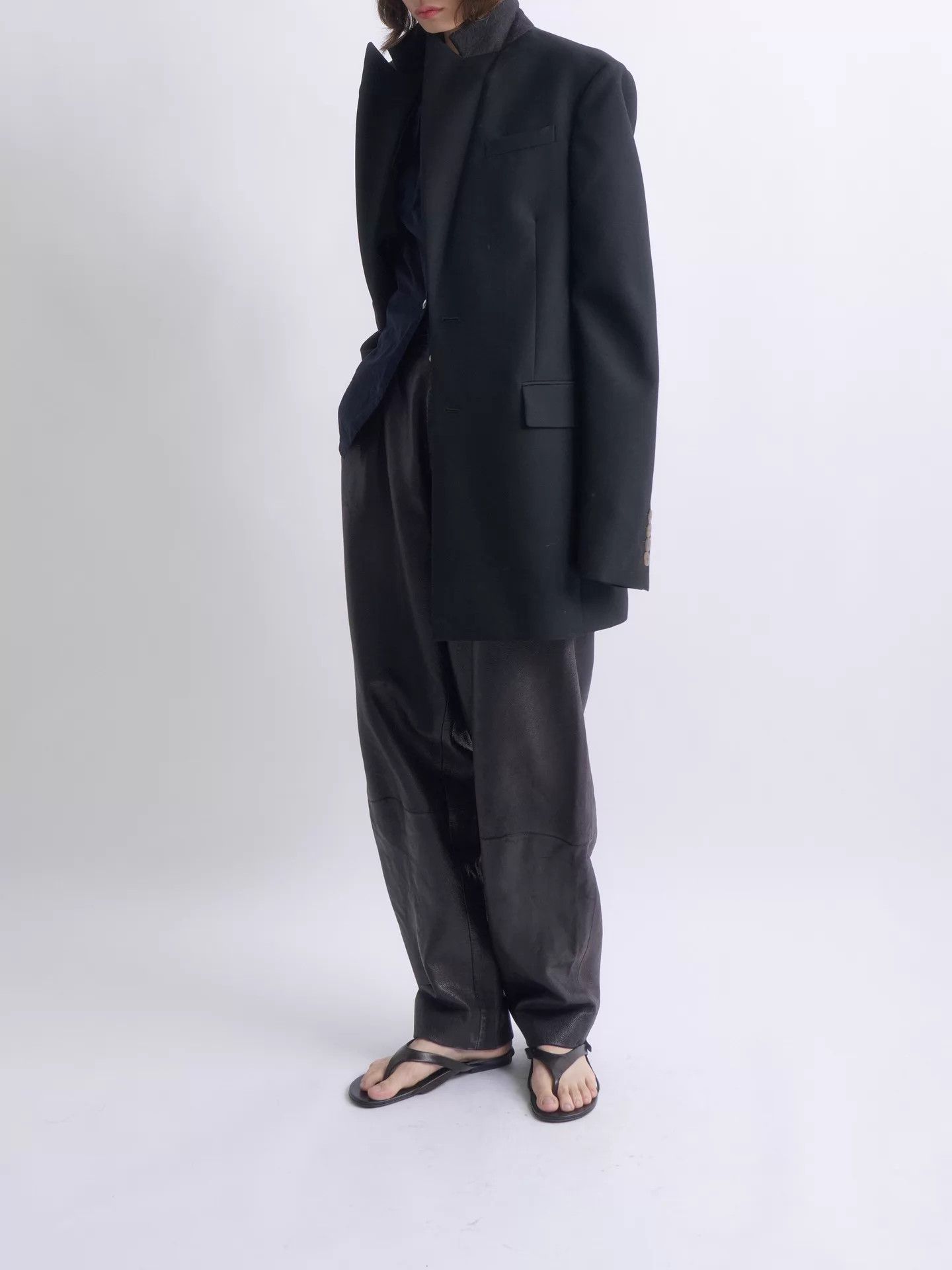 Loewe LOEWE Jonathan Anderson Satin-Paneled Wool Blazer Size 46 Size US S / EU 44-46 / 1 - 5 Thumbnail
