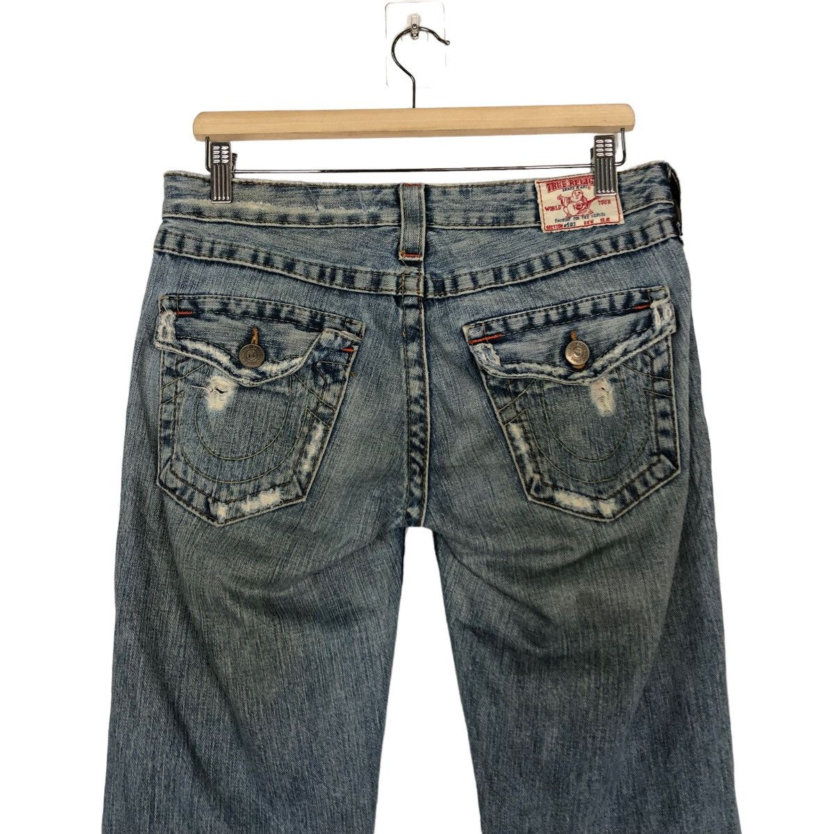 Japanese Brand 🔥VINTAGE BOW CUT DESIGN JEANS TRUE RELIGION USA Size 27" / US 4 / IT 40 - 9 Thumbnail