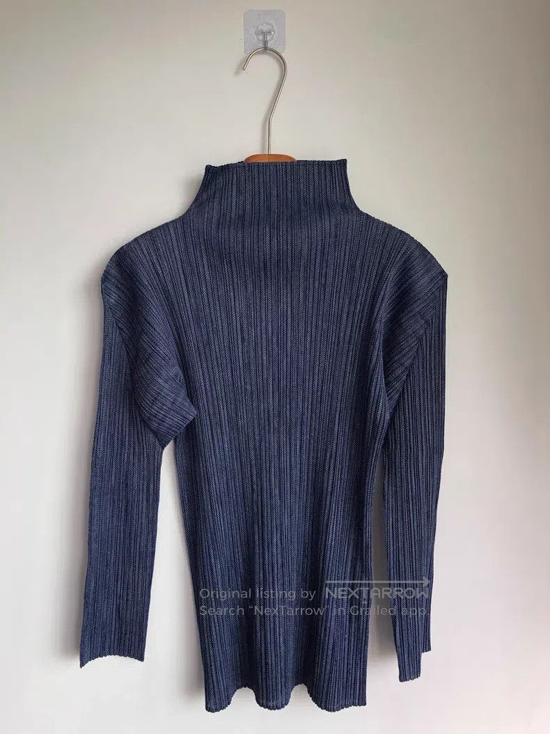 Issey Miyake Issey Miyake Ruched High-neck Long Sleeve Top Size XL / US 12-14 / IT 48-50 - 1 Thumbnail