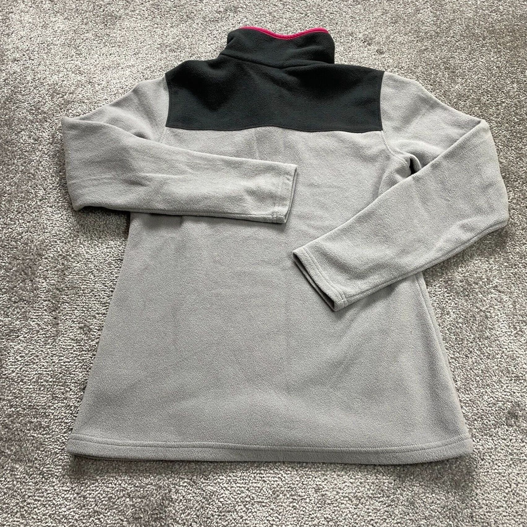Pinko Columbia Fleece Jacket Womens Small Gray Pink 1/4 Zip Long Sleeve Hiking Outdoor Jacket/Coat Womens Small Gray Pink 1/4 Zip Long Sleeve Hiking Outdoor Size S / US 4 / IT 40 - 2 Thumbnail