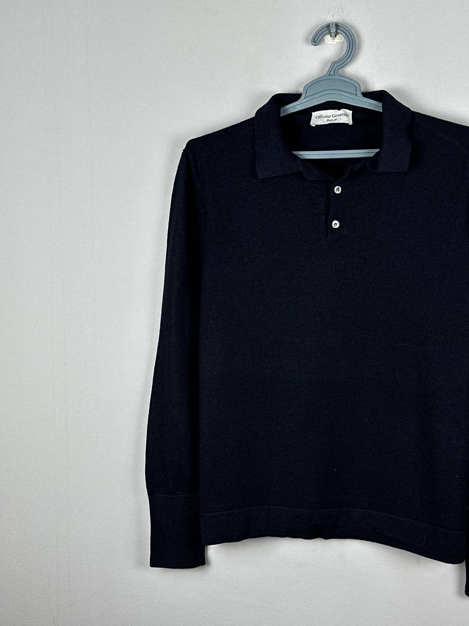 Officine Generale Officine Generale Brutus Merino Wool Knit Polo Large Size US XL / EU 56 / 4 - 2 Thumbnail