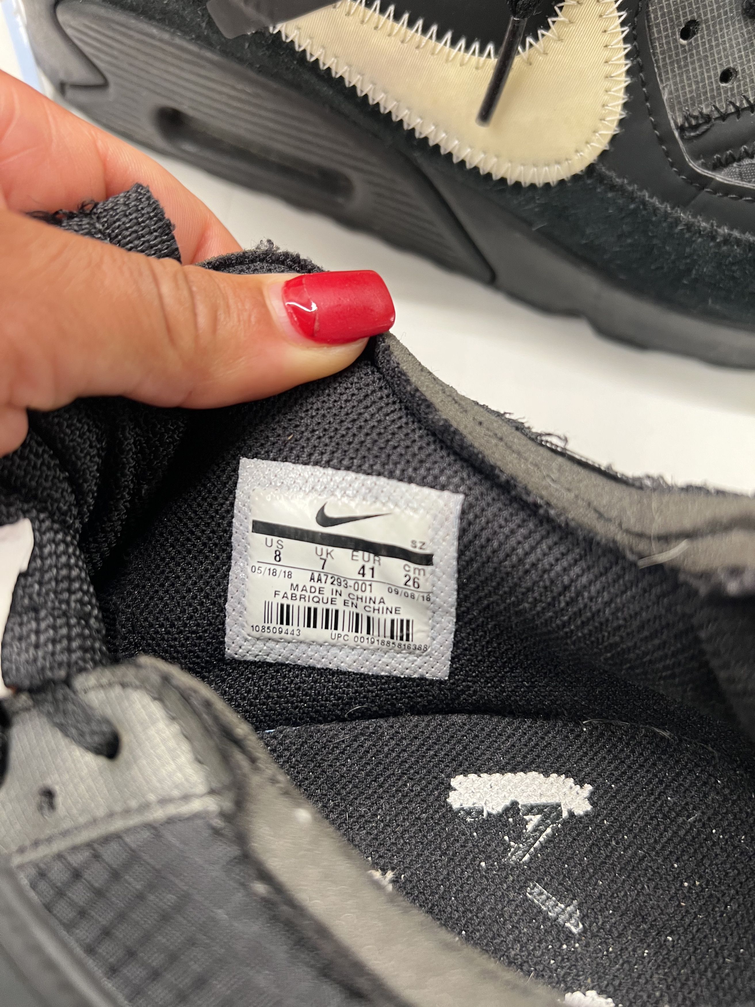 Nike × Off-White Nike Air Max 90 Off-White Black 8 Size US 8 / EU 41 - 8 Thumbnail