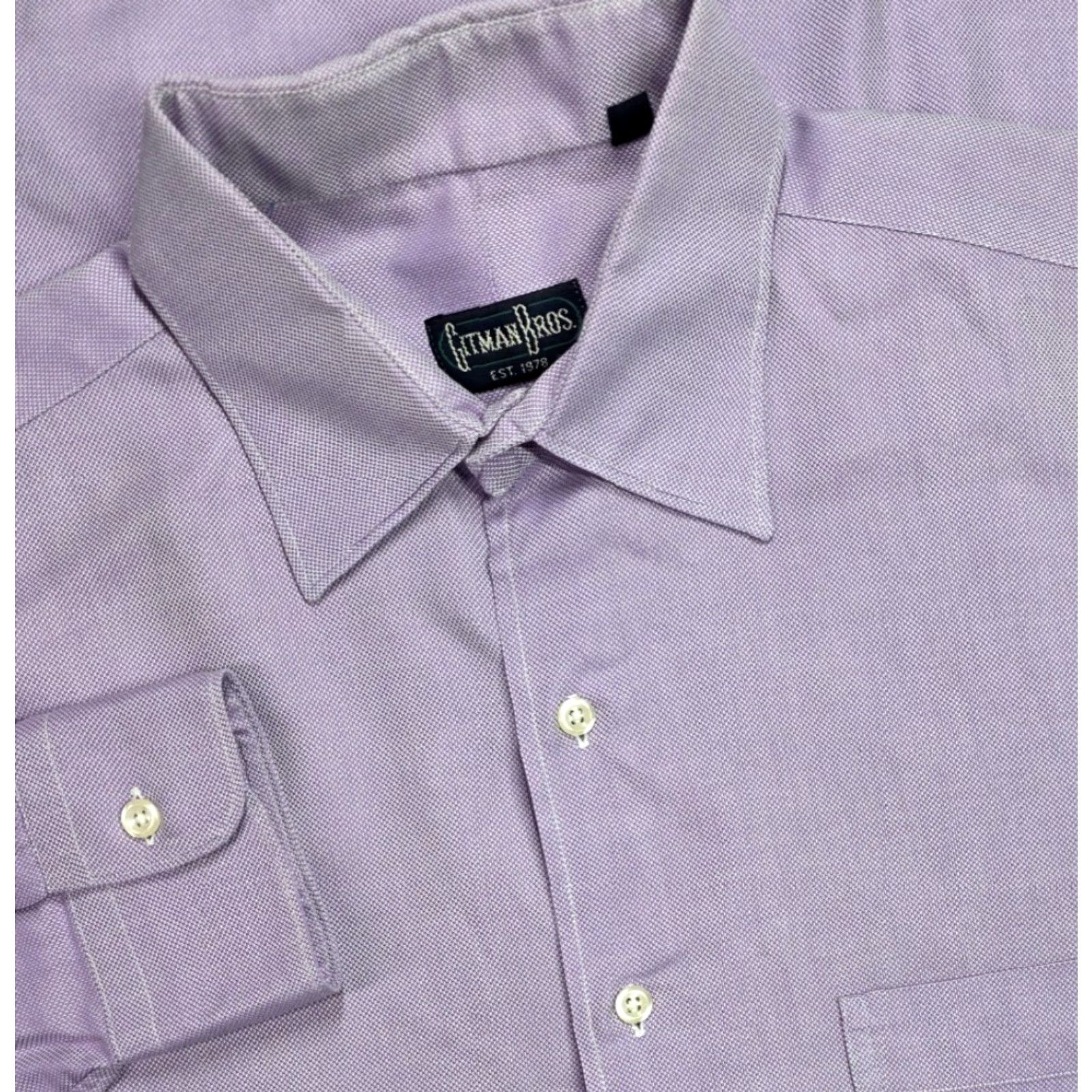 Vintage VINTAGE Gitman Bros Shirt Mens 16-34 Purple Button-Up Long Sleeve USA Size US L / EU 52-54 / 3 - 2 Thumbnail