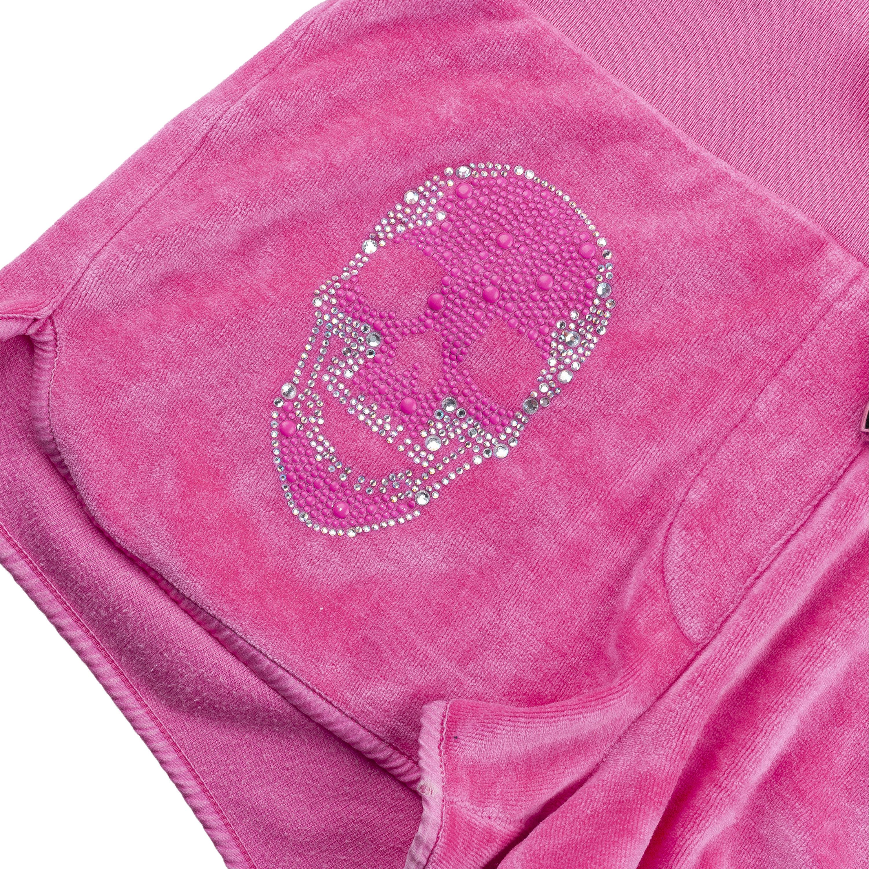 Philipp Plein Philipp Plein Pink Crystal Detail Velvet Short Jumpsuit Size 27" / US 4 / IT 40 - 7 Thumbnail