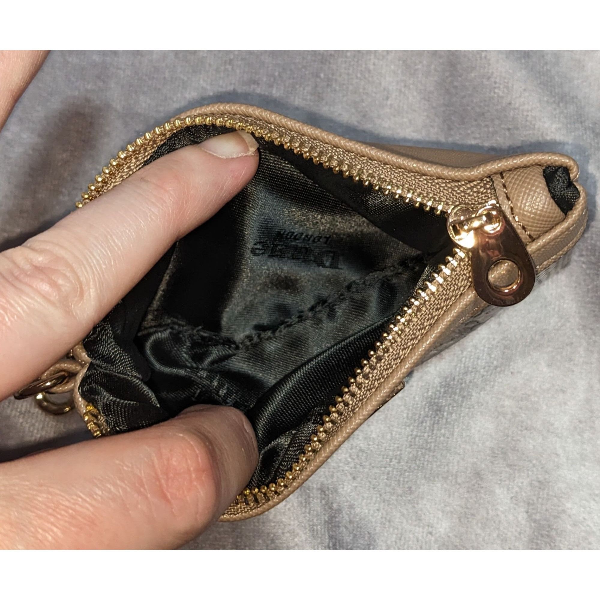Dune London Dune London Womens Snake Print Zip Pouch With Gold Chain & Z Size ONE SIZE - 6 Thumbnail