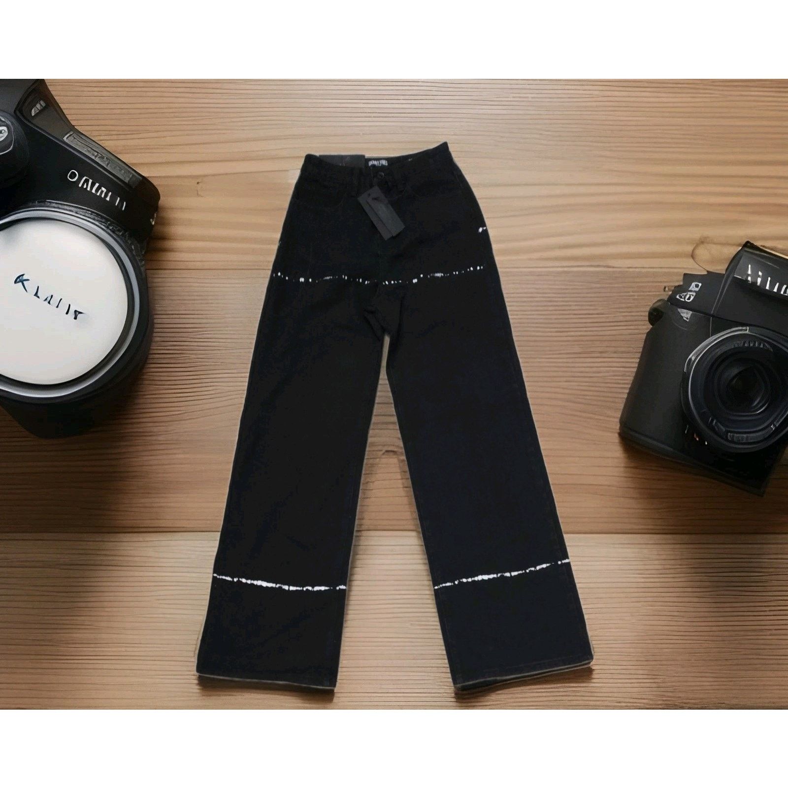 Other Skinny Fries Jeans Women's Super High Rise Baggy Wide Leg 0 Size 24" / US 00 / IT 34 - 6 Thumbnail