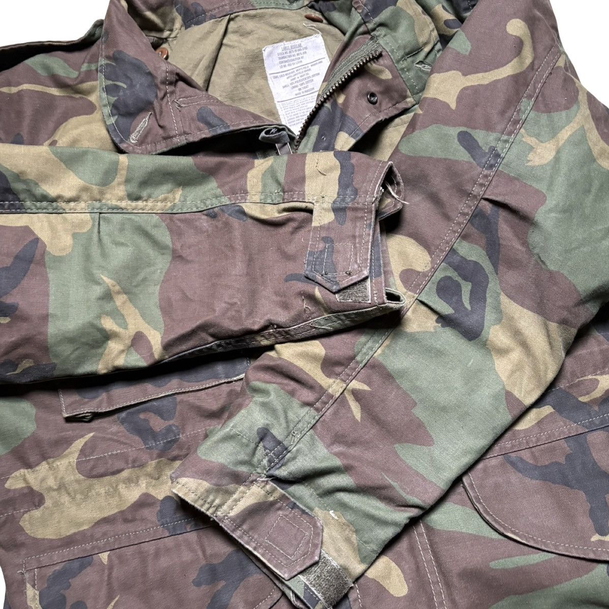 Other Vintage 70s Camo Military Cold Weather Field Woodland Jacket Size US L / EU 52-54 / 3 - 4 Thumbnail