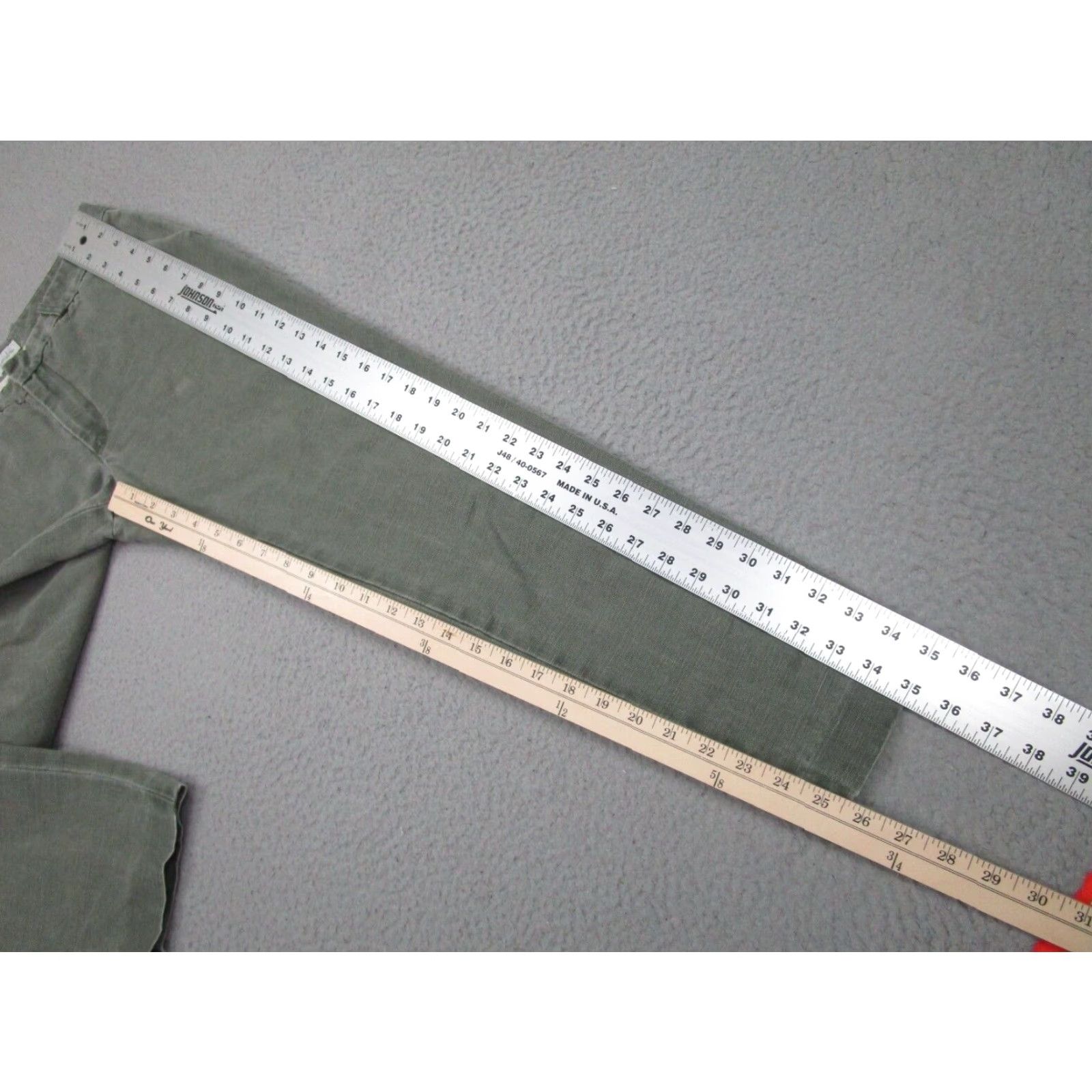 Steven Alan Steven Alan Pants Womens 6 Green Linen Canvas Military Army Grunge Gorpcore Boho Size 28" / US 6 / IT 42 - 3 Thumbnail