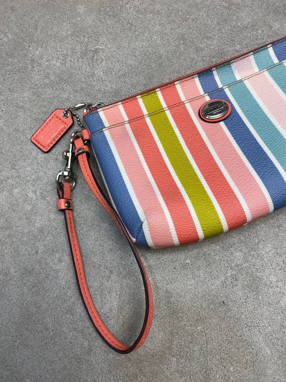 Coach Coach F51319 Peyton Multistripe Wristlet Clutch Bag Size ONE SIZE - 8 Thumbnail