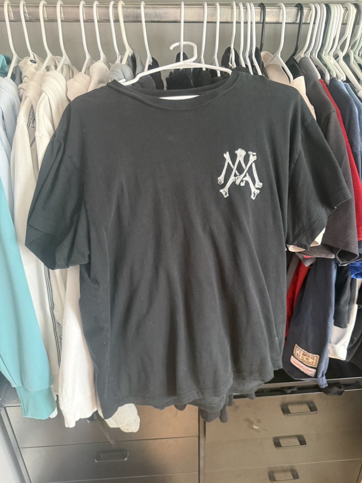 Amiri MA bones logo tee - Black