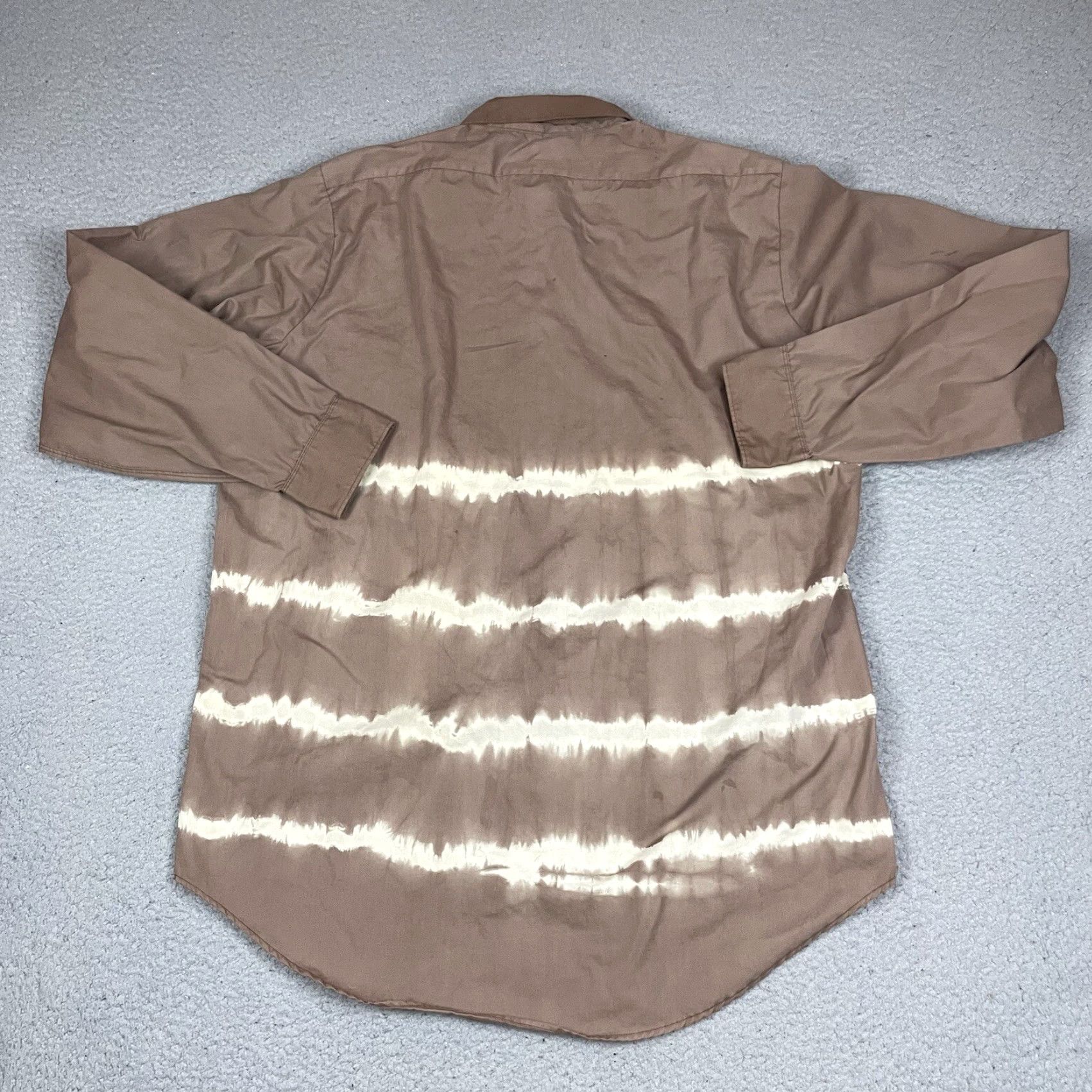 Vintage VINTAGE Pilgrim Shirt Adult XL Brown Sears Dyed Distressed Button Faded Cotton Western Rockabilly Long Sleeve 1961 Mens/Unisex Size US XL / EU 56 / 4 - 6 Thumbnail
