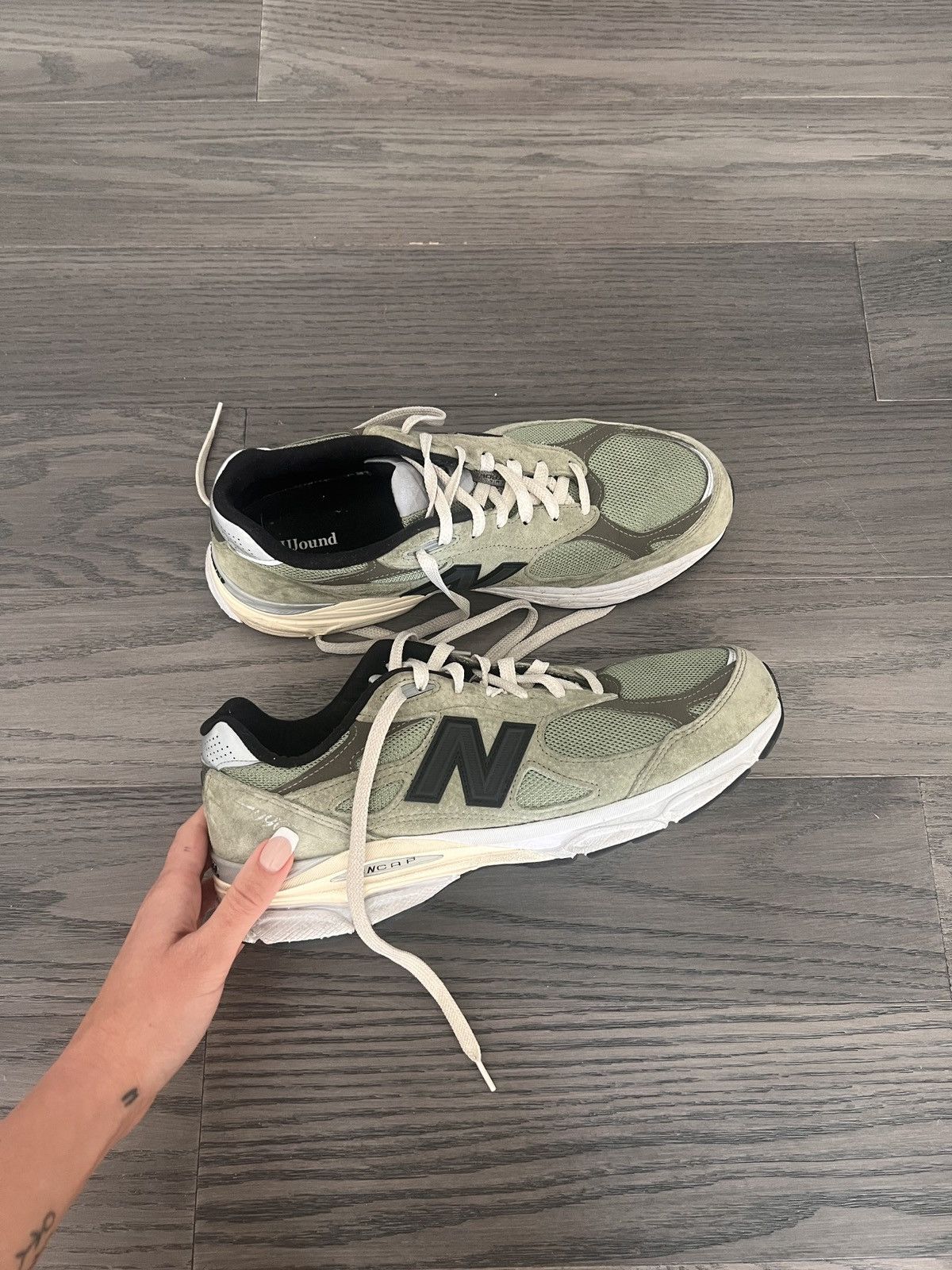 JJJJound × New Balance JJJJound New Balance 990v3 (Olive) Size US 11.5 / EU 44-45 - 3 Thumbnail