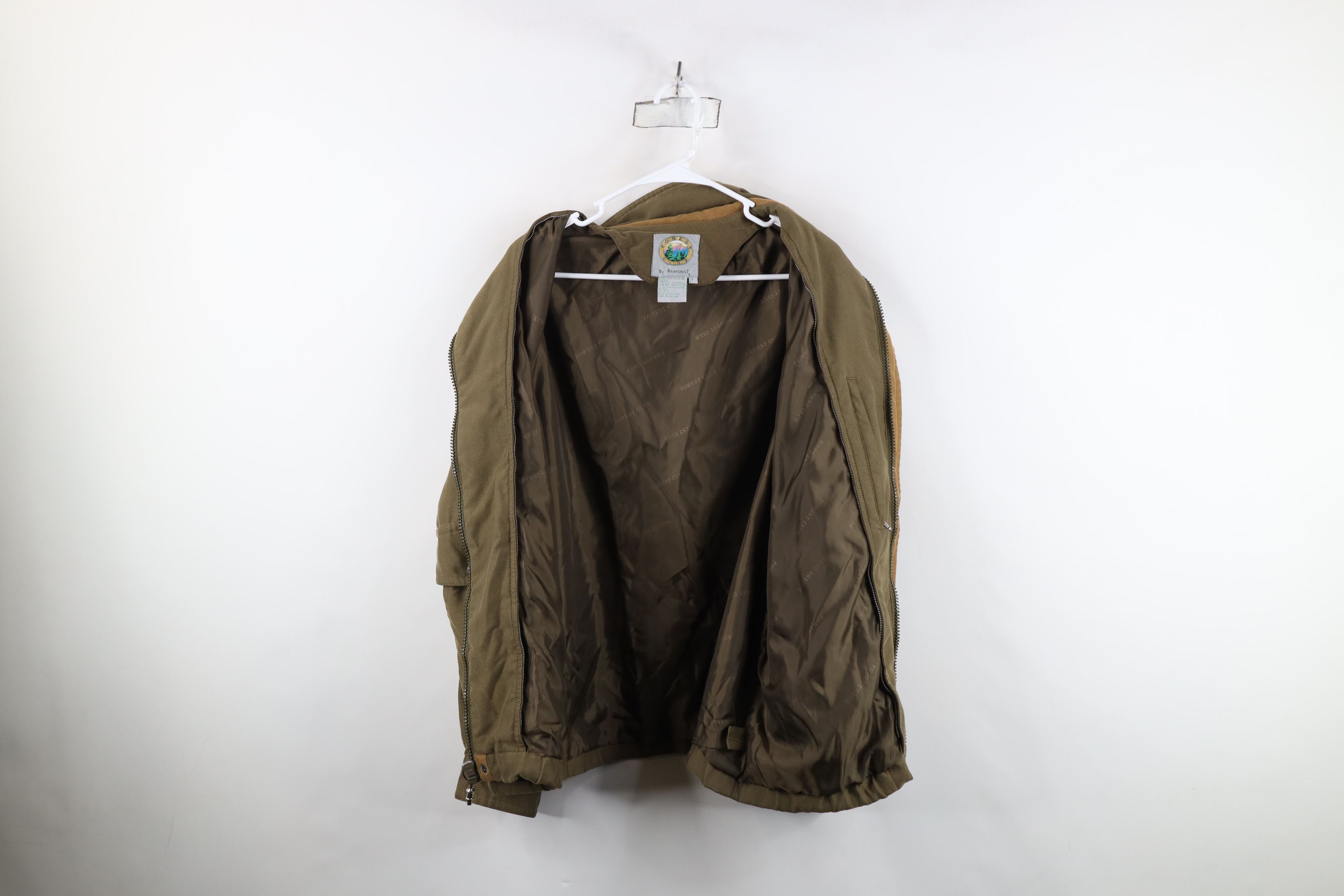Vintage Vintage 90s Streetwear Pocket Full Zip Bomber Jacket Green Size US L / EU 52-54 / 3 - 10 Thumbnail