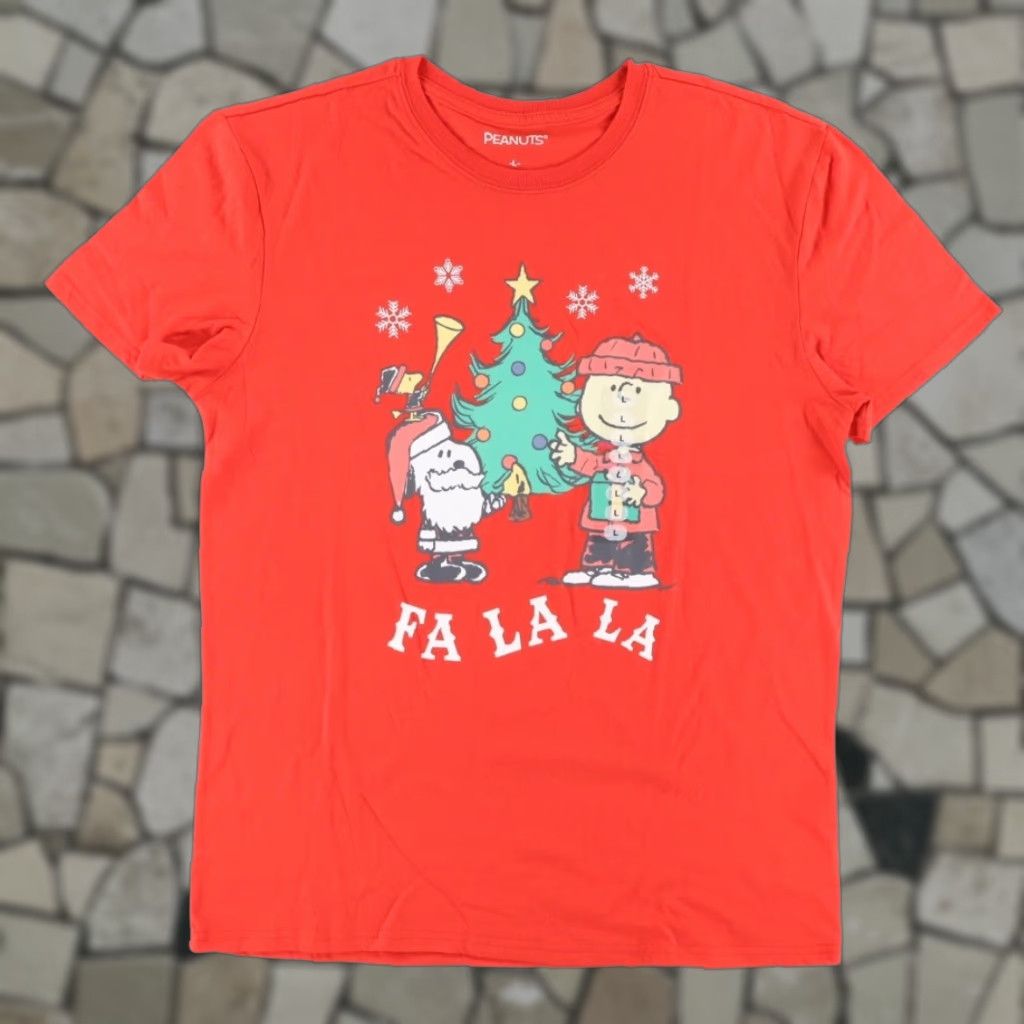 Peanuts Peanuts Christmas Solid T-Shirt Red Men's L Size US L / EU 52-54 / 3 - 1 Thumbnail