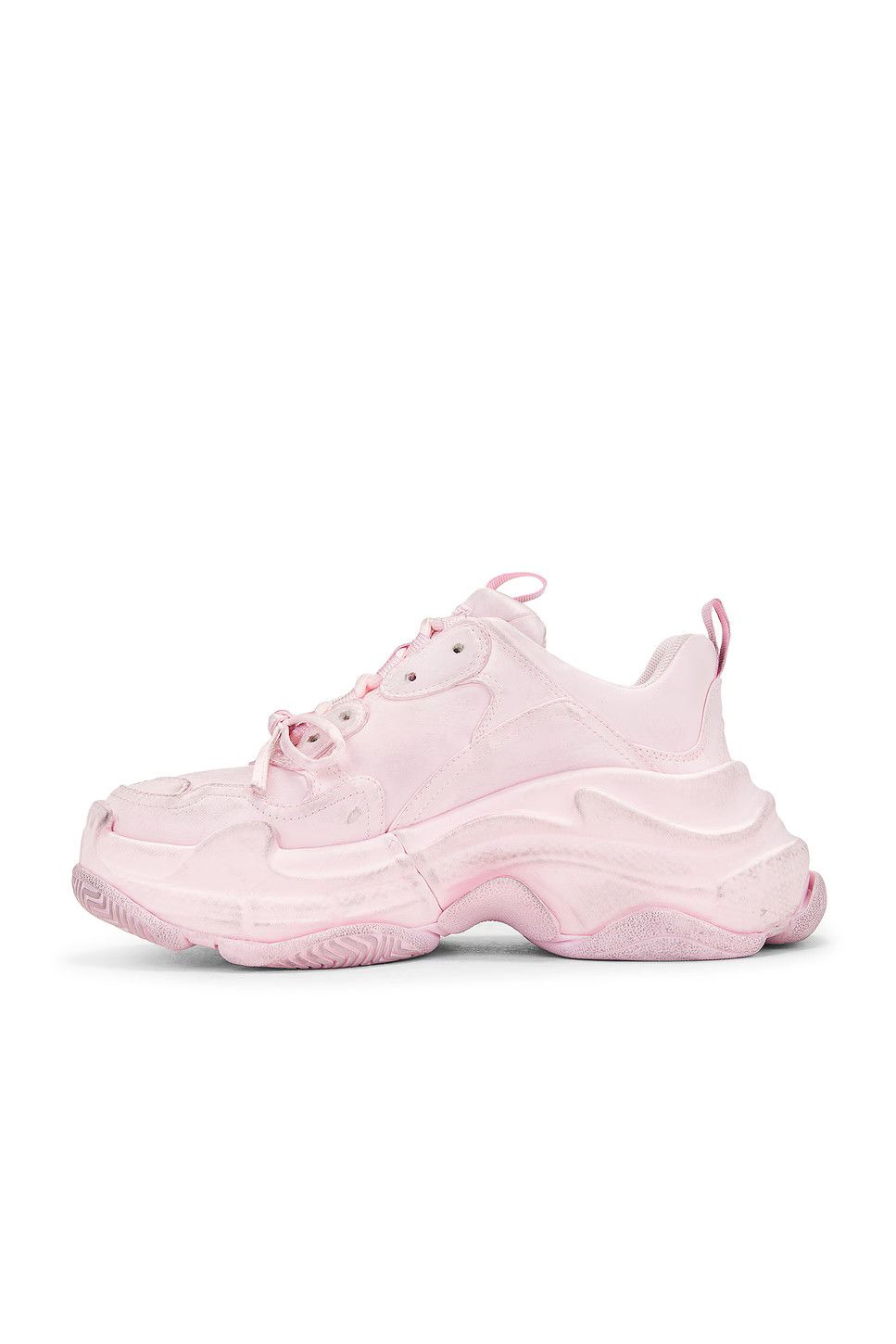 Balenciaga o1s1rm0326 Triple S Satin Sneakers in Pink Size US 7 / IT 37 - 4 Thumbnail