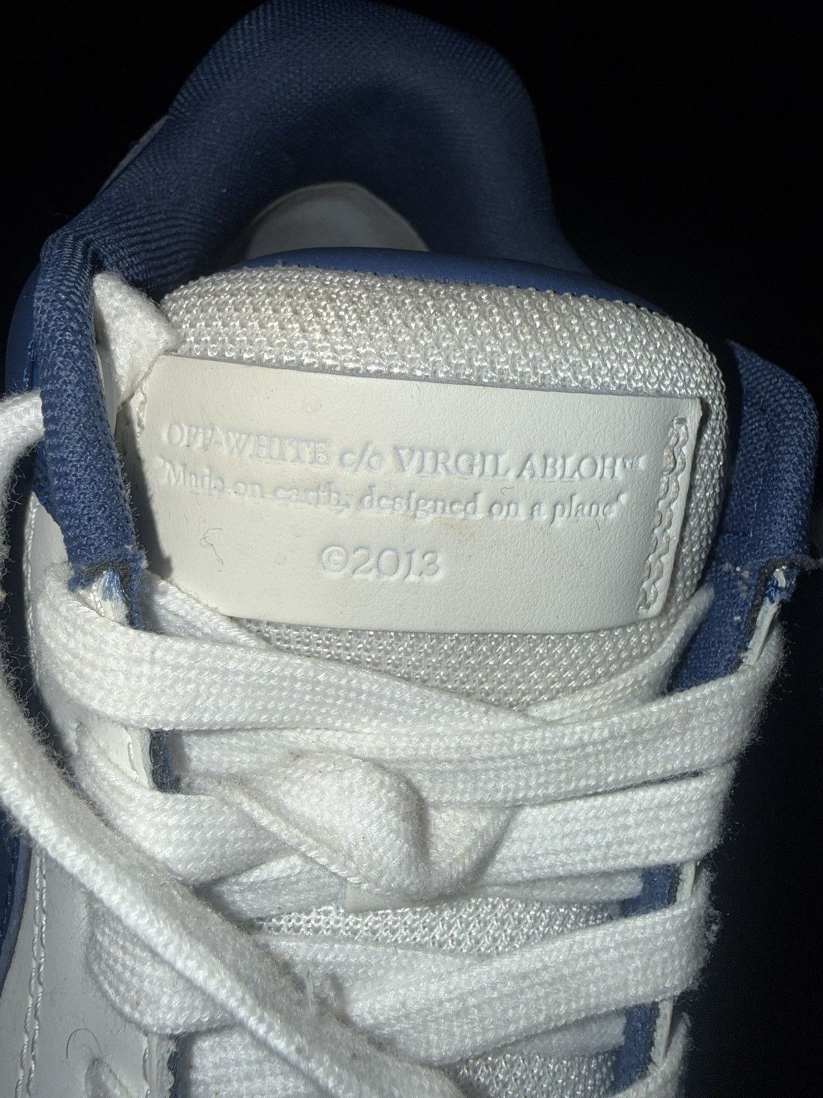 Off-White Off-White Out of Office Dark Blue White Size US 10 / EU 43 - 6 Thumbnail