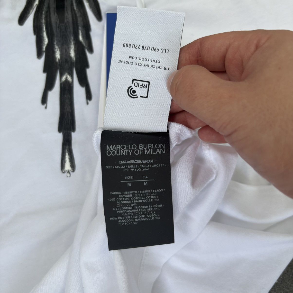 Marcelo Burlon Marcelo Burlon County of Milan Icon Wings basic t-shirt Size US M / EU 48-50 / 2 - 7 Thumbnail