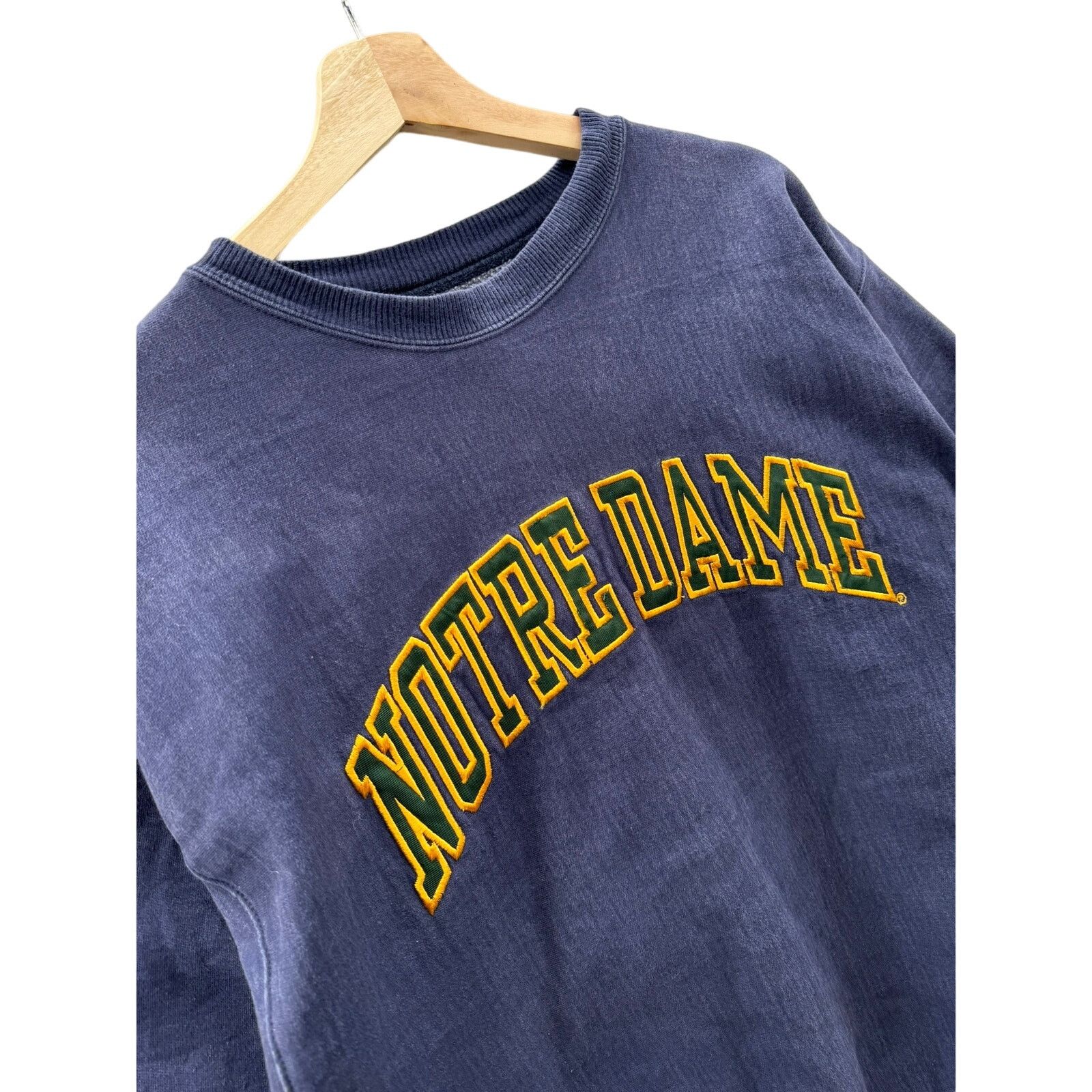 Steve And Barrys × Vintage Steve & Barry's Notre Dame University Reverse Weave Crewneck Size US L / EU 52-54 / 3 - 4 Thumbnail