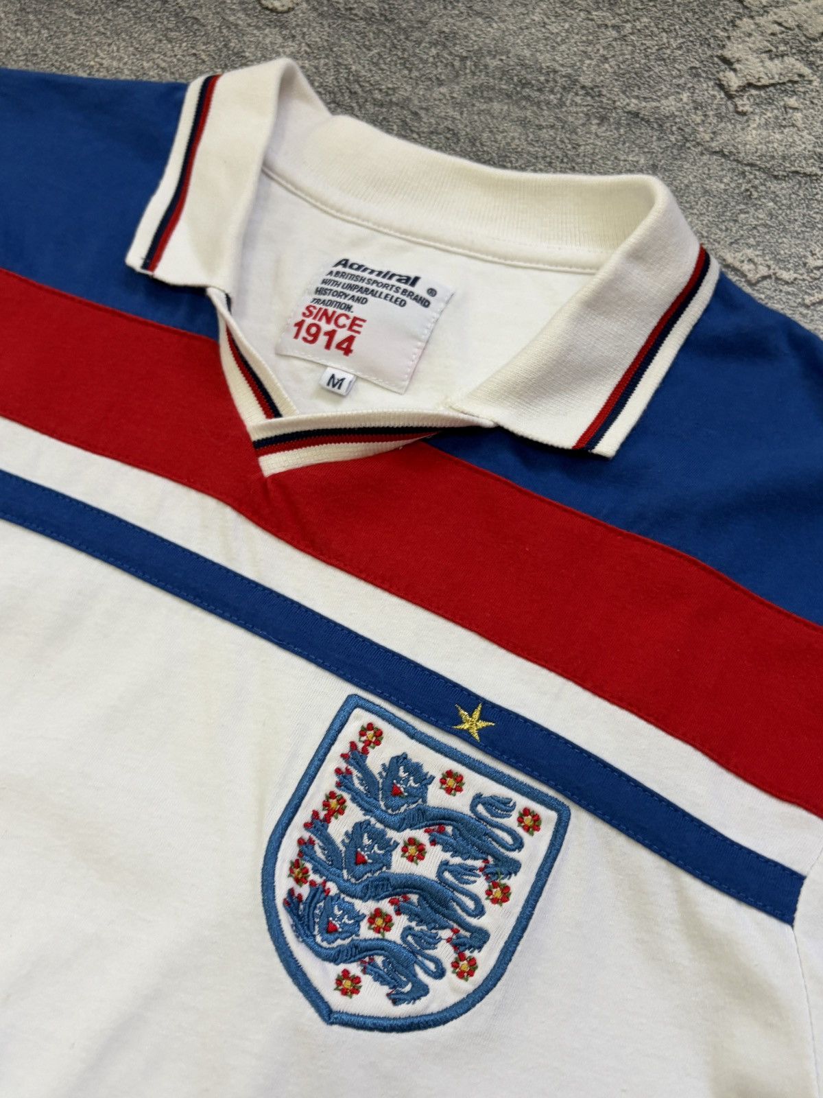Vintage Admiral England 1982 World Cup Retro Reissue Jersey Medium Size US M / EU 48-50 / 2 - 3 Thumbnail