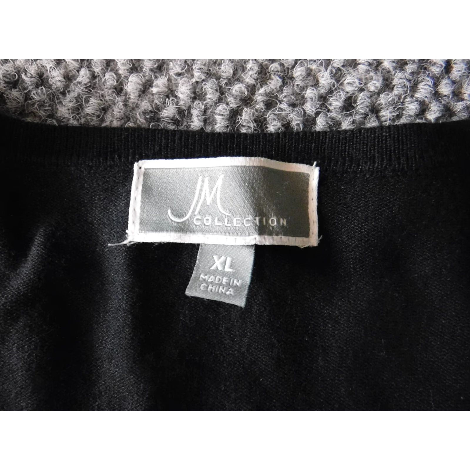 JM Collection JM Collection Womens Sweater XL Black Pullover Round Neck Stretch Rayon Nylon Knit Classic Regular Knitwear Pullover Womens Fashion Options: None Size XL / US 12-14 / IT 48-50 - 4 Thumbnail