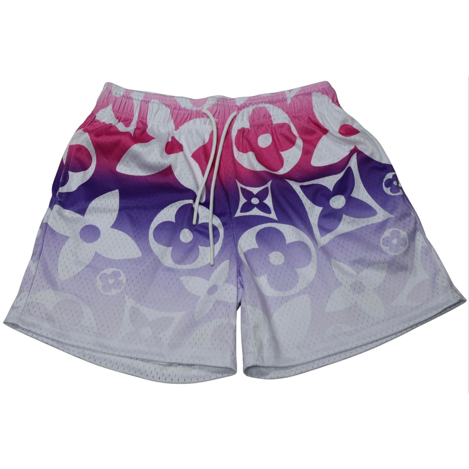 Vintage Mr Remade Shorts LV Luxury Designer Monogram Logo Print Pink Size US 33 - 1 Thumbnail