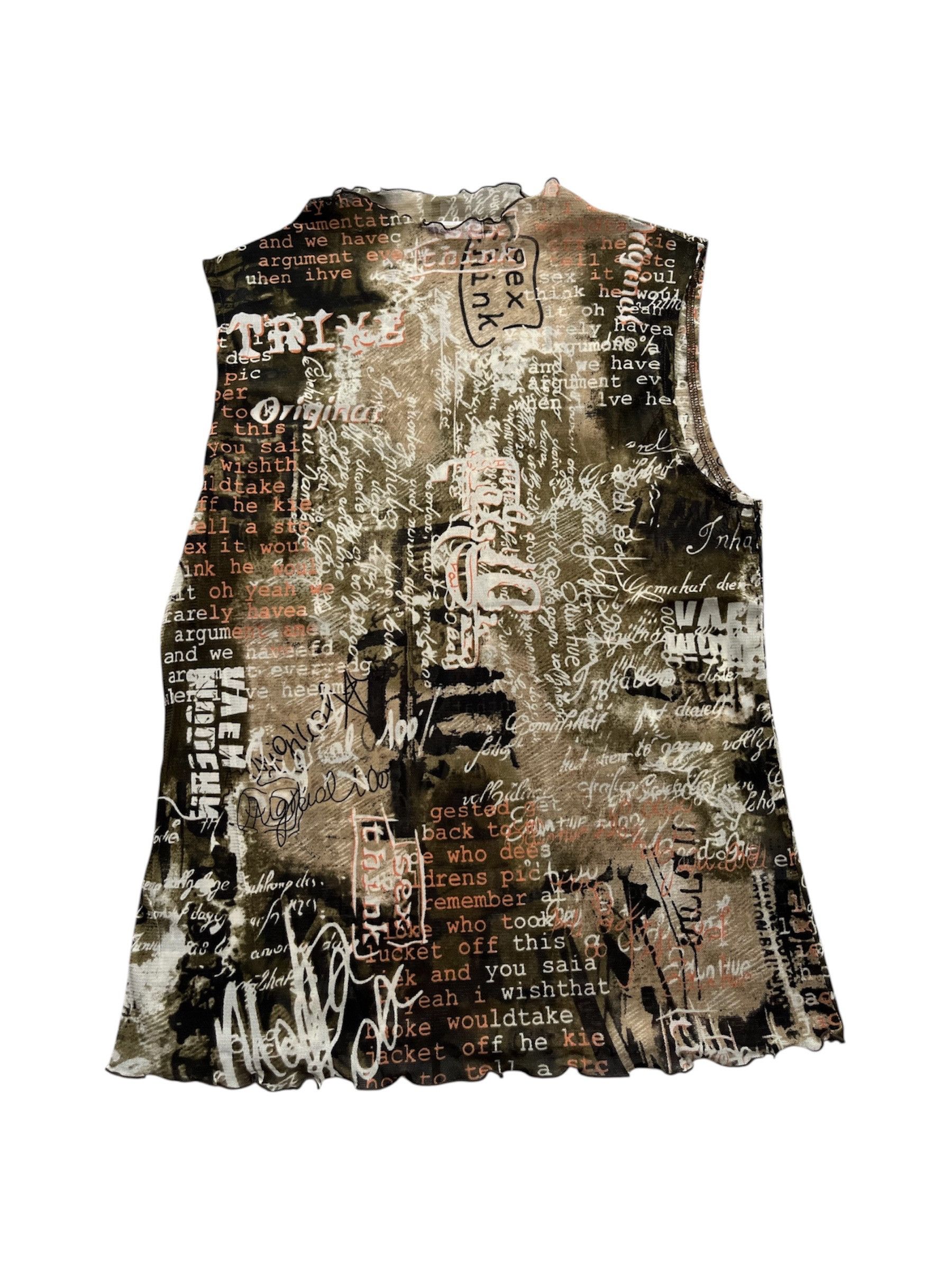 Hysteric Glamour Japanese Brand Mesh Poem Gothic Sleeveless By Graceful Days Size M / US 6-8 / IT 42-44 - 1 Thumbnail