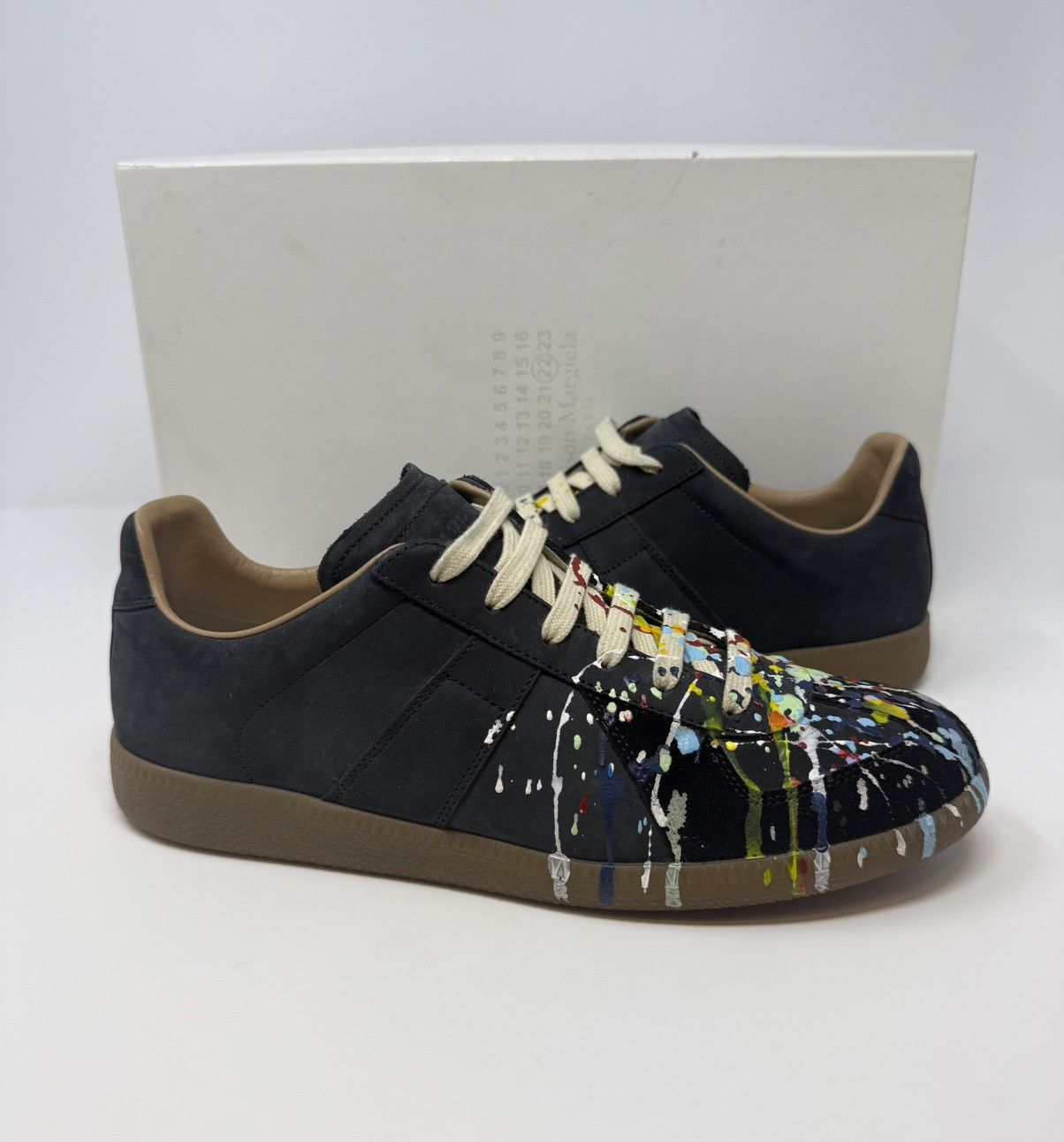 Maison Margiela Maison Margiela Paint Splatter Replica GAT Black Size US 8 / EU 41 - 1 Thumbnail