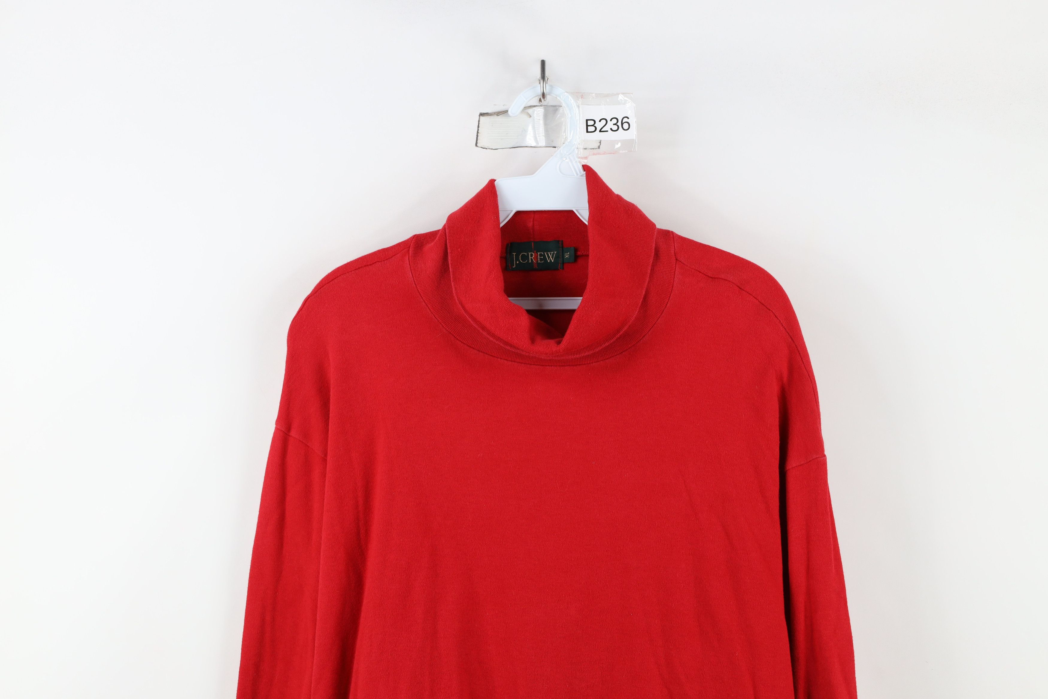 J.Crew × Vintage Vintage 90s J Crew Long Sleeve Turtleneck T-Shirt Red USA Size US XL / EU 56 / 4 - 2 Thumbnail