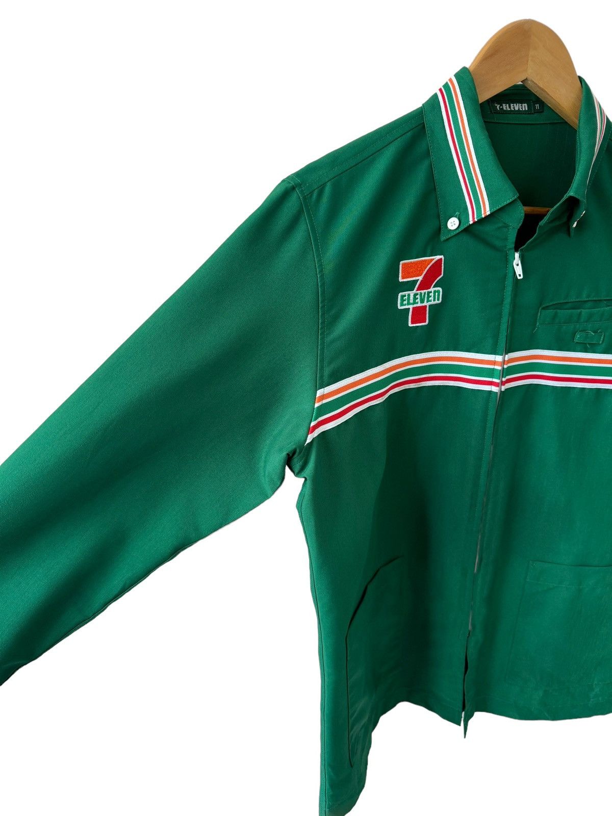 Japanese Brand Vintage 7-ELEVEN Uniform Shirt/Jacket Zip Up Size US M / EU 48-50 / 2 - 6 Thumbnail