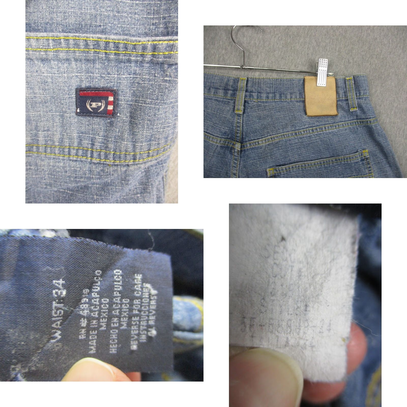 Phat Farm Phat Farm Shorts Mens 34 Blue Denim Carpenter Utility Hammer Loop Relaxed Jeans Size US 34 / EU 50 - 8 Thumbnail