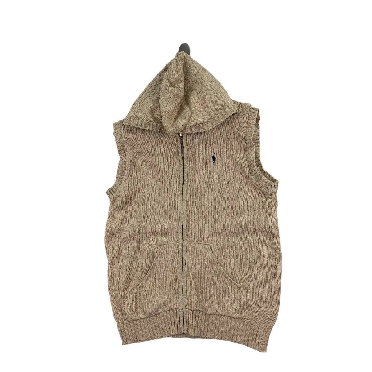 Polo Ralph Lauren Vtg POLO RALPH LAUREN Small Pony Knitwear Tank Top Hoodie Size M / US 6-8 / IT 42-44 - 1 Thumbnail