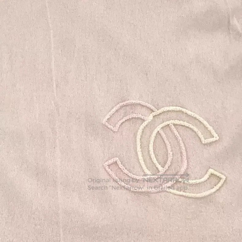 Chanel Chanel Light pink double C embroidered cashmere scarf Size ONE SIZE - 4 Thumbnail