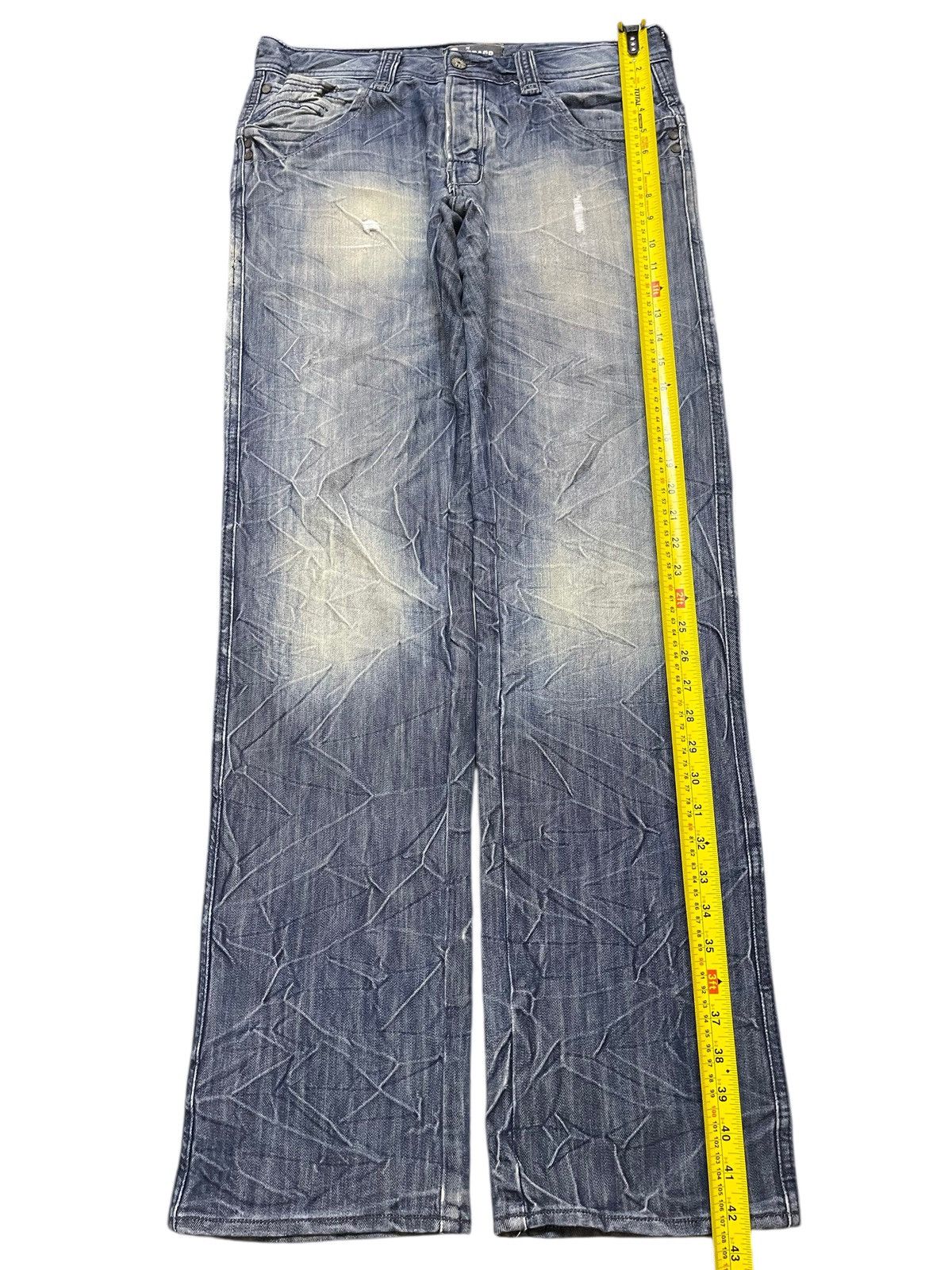 14th Addiction Vintage Japanese Brand Blue Wash Thunder Style Loose Jeans Size US 32 / EU 48 - 11 Thumbnail