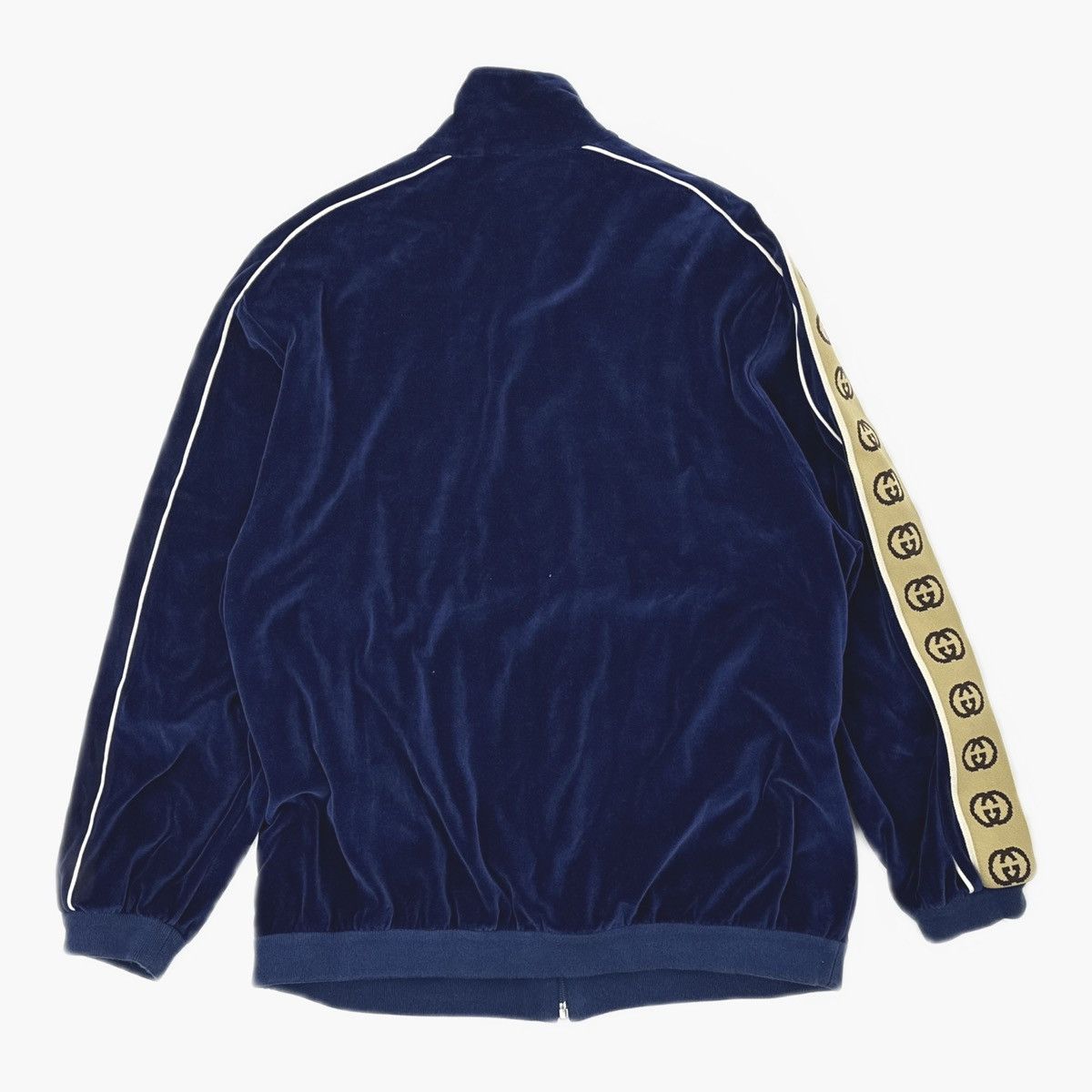 Gucci Gucci navy blue cotton-blend velour track jacket Size US S / EU 44-46 / 1 - 2 Thumbnail