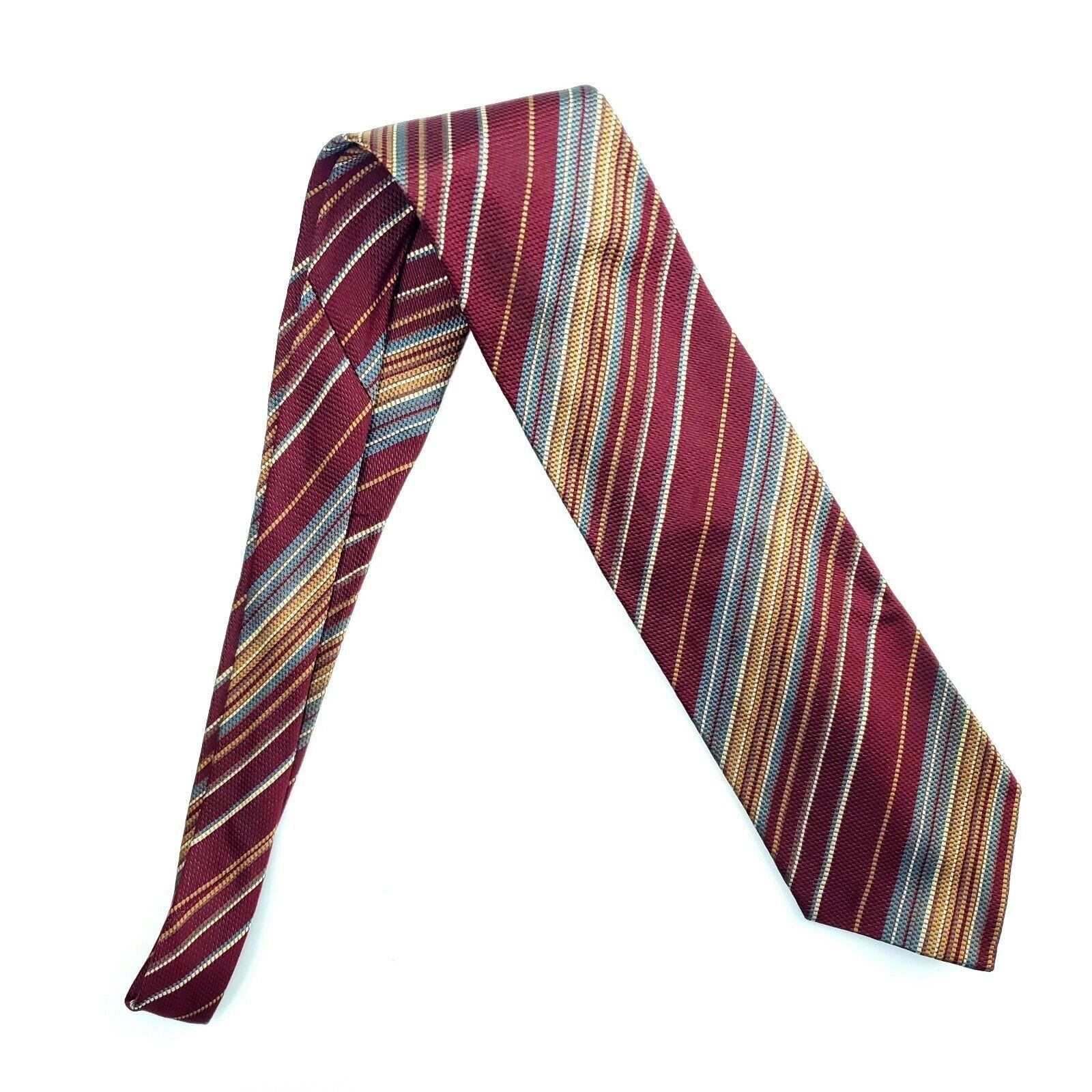 Joseph Abboud Joseph Abboud Red Striped Silk Tie Italy Classic Size ONE SIZE - 6 Thumbnail
