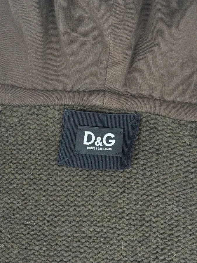 Dolce & Gabbana AW2003 Dolce & Gabbana Khaki Wool Embroidered Zip-up Hoodie Size S / US 4 / IT 40 - 9 Thumbnail