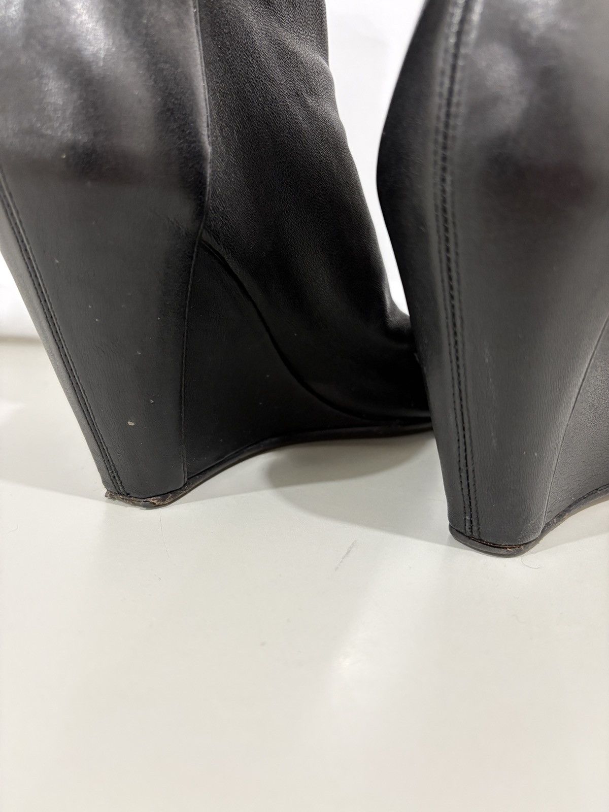 Rick Owens Rick Owens Black Open Toe Sock Wedge Boots Size US 7 / IT 37 - 6 Thumbnail