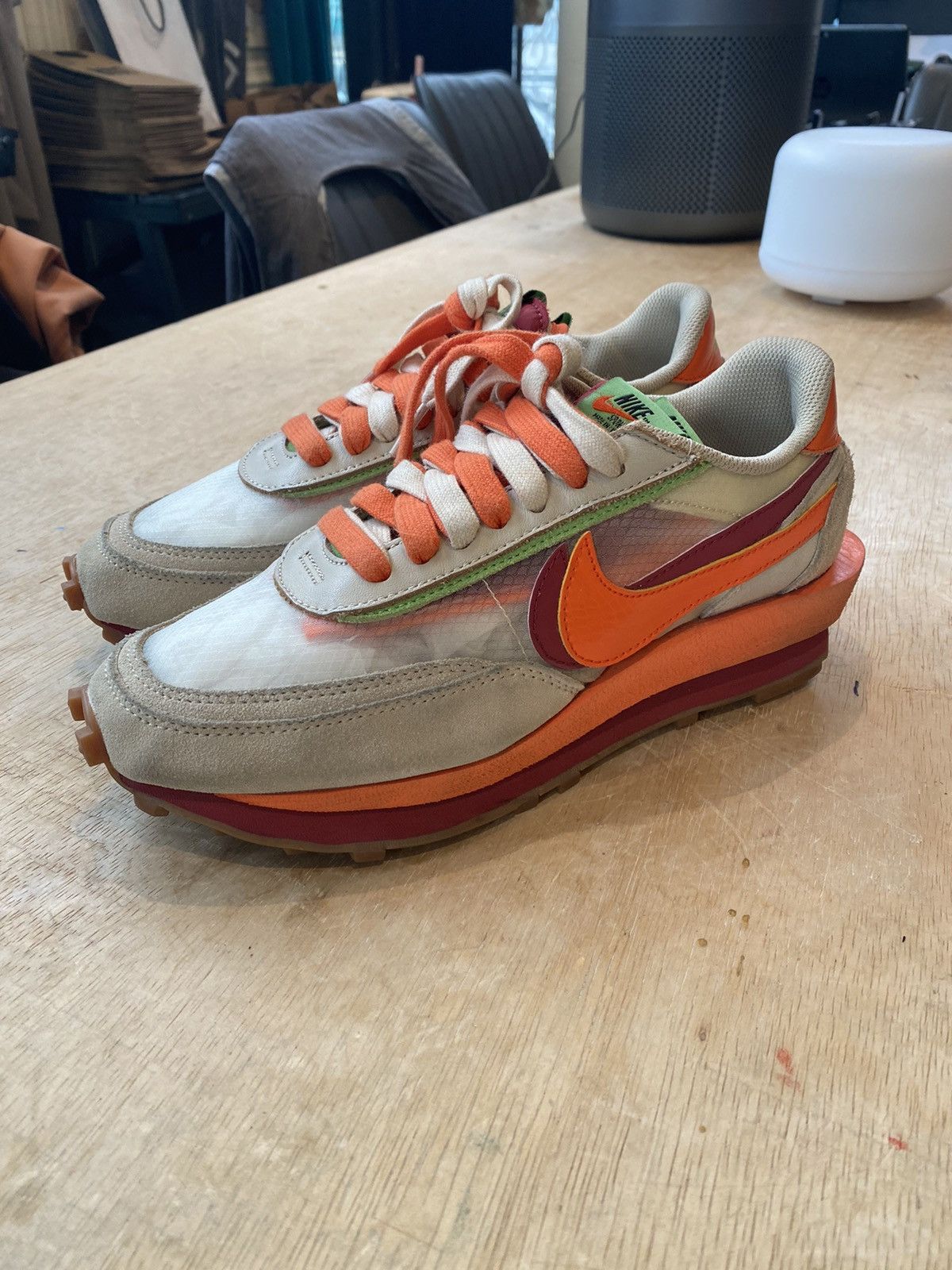 Nike × Sacai Nike X Sacai LD Waffle Clot Orange Blaze Size US7.5 Size US 7.5 / EU 40-41 - 2 Thumbnail